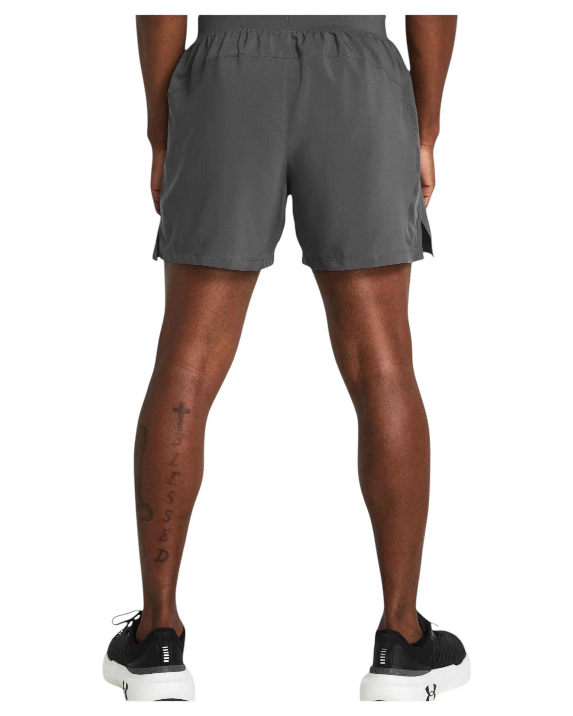 3 Under Armour Mens Launch 5 Inch Castlerock Running Shorts CASTLEROCK, 3 of 6