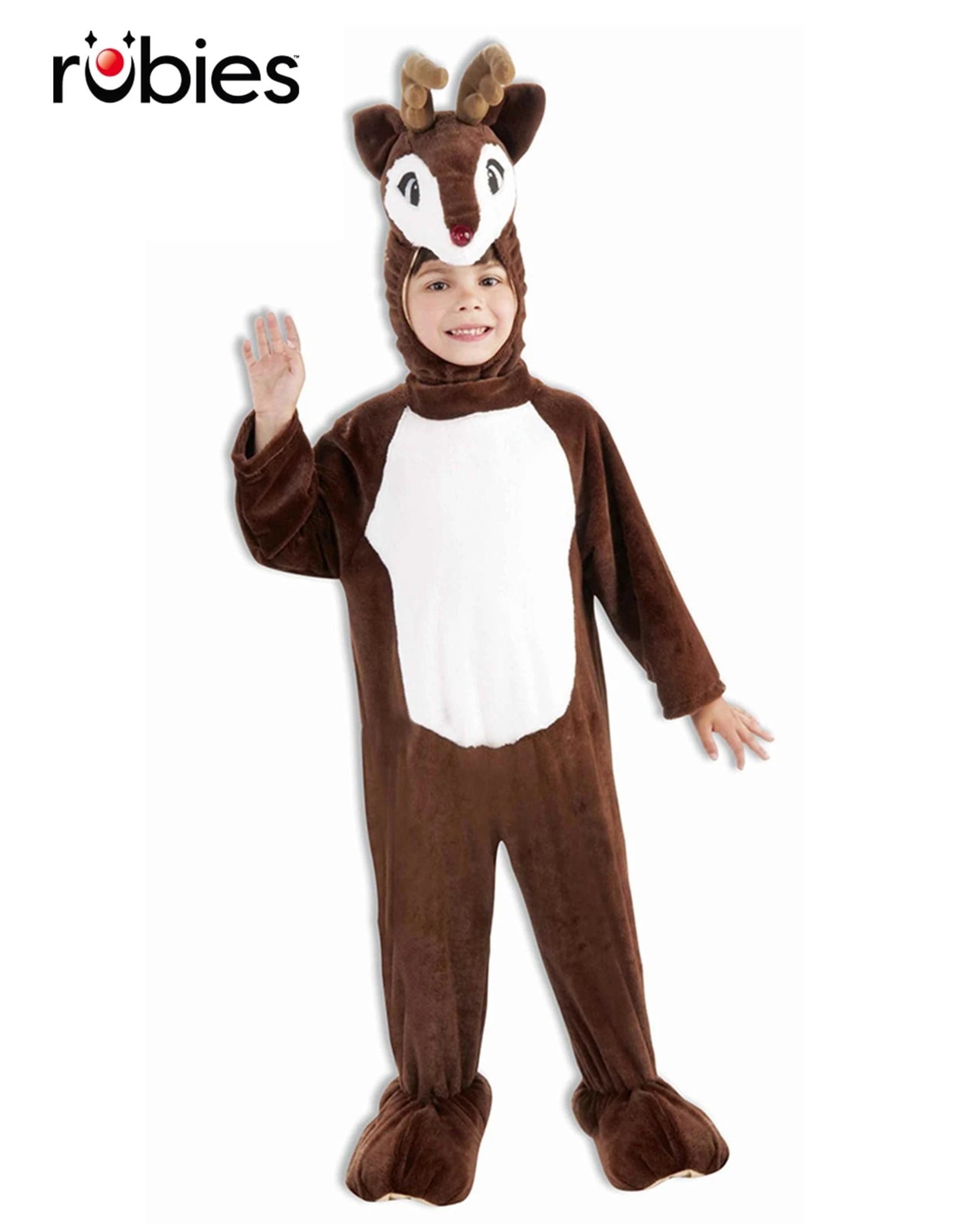 2 Reindeer Plush Mascot Child Costume Size Small, 2 of 3