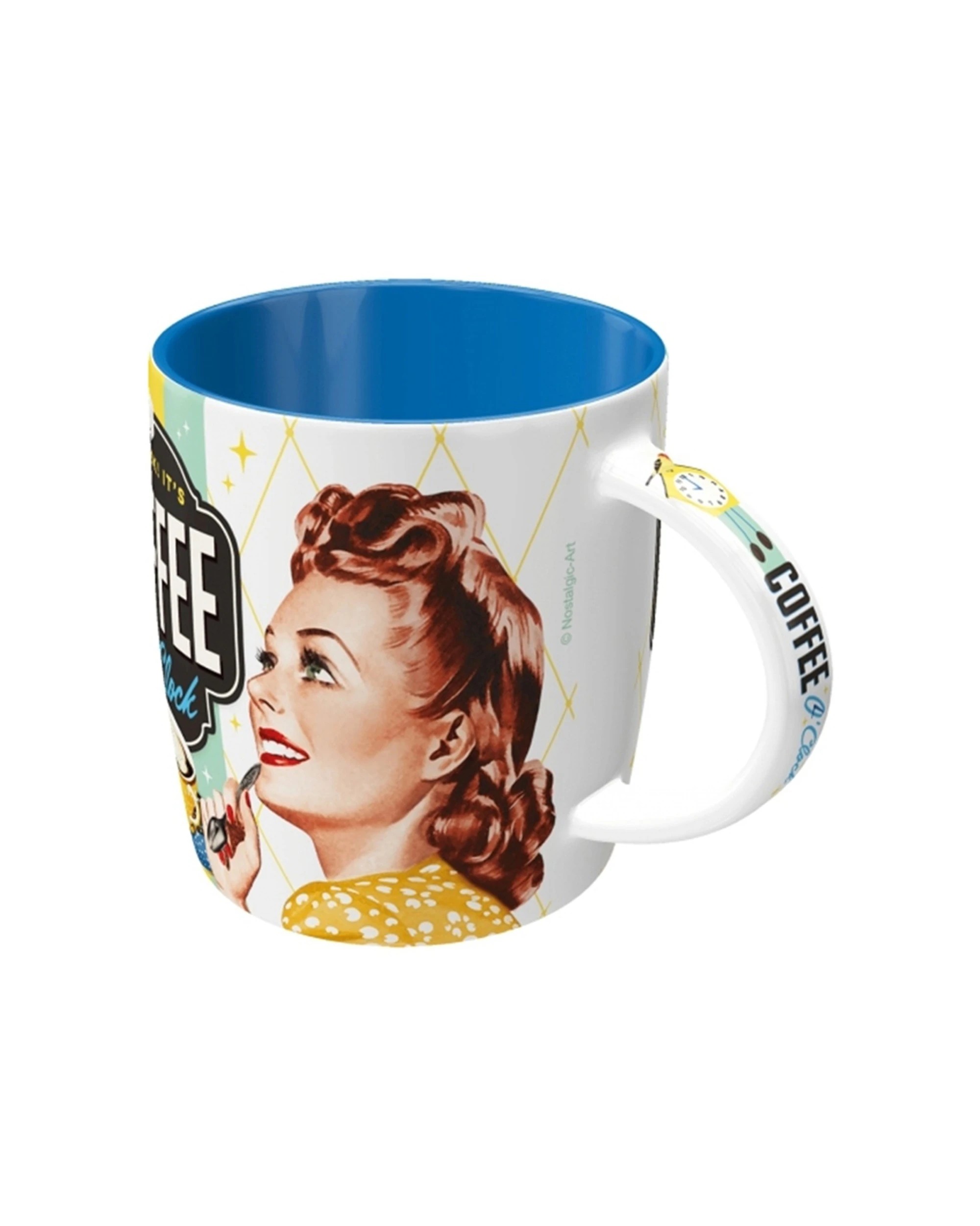 3 Nostalgic-Art 4PK Ceramic Mug 330ml Retro Design - Coffee O'Clock - White, 3 of 5