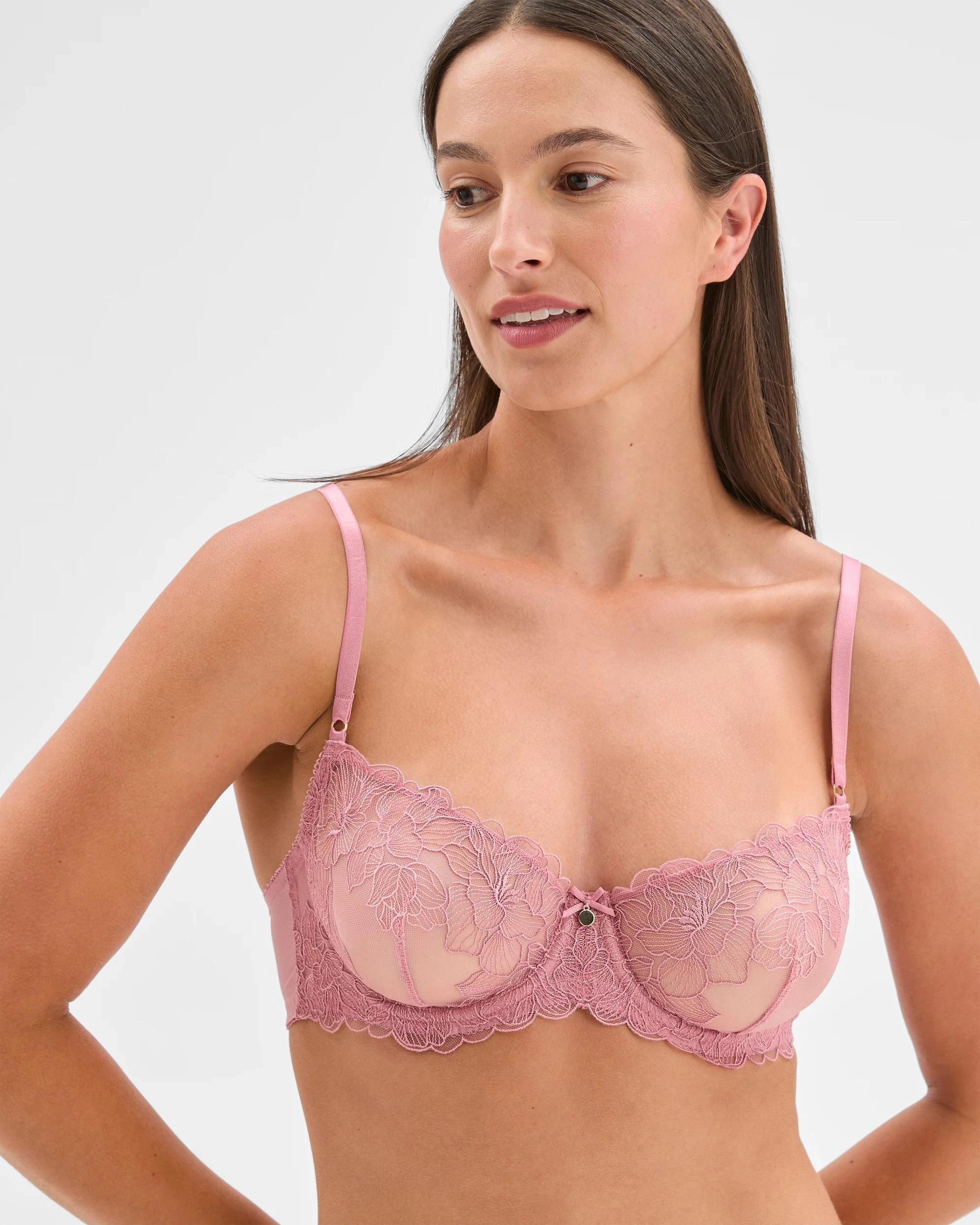 3 Target Woman Grace Embroidered Balconette Underwire Bra FOXGLOVE, 3 of 6