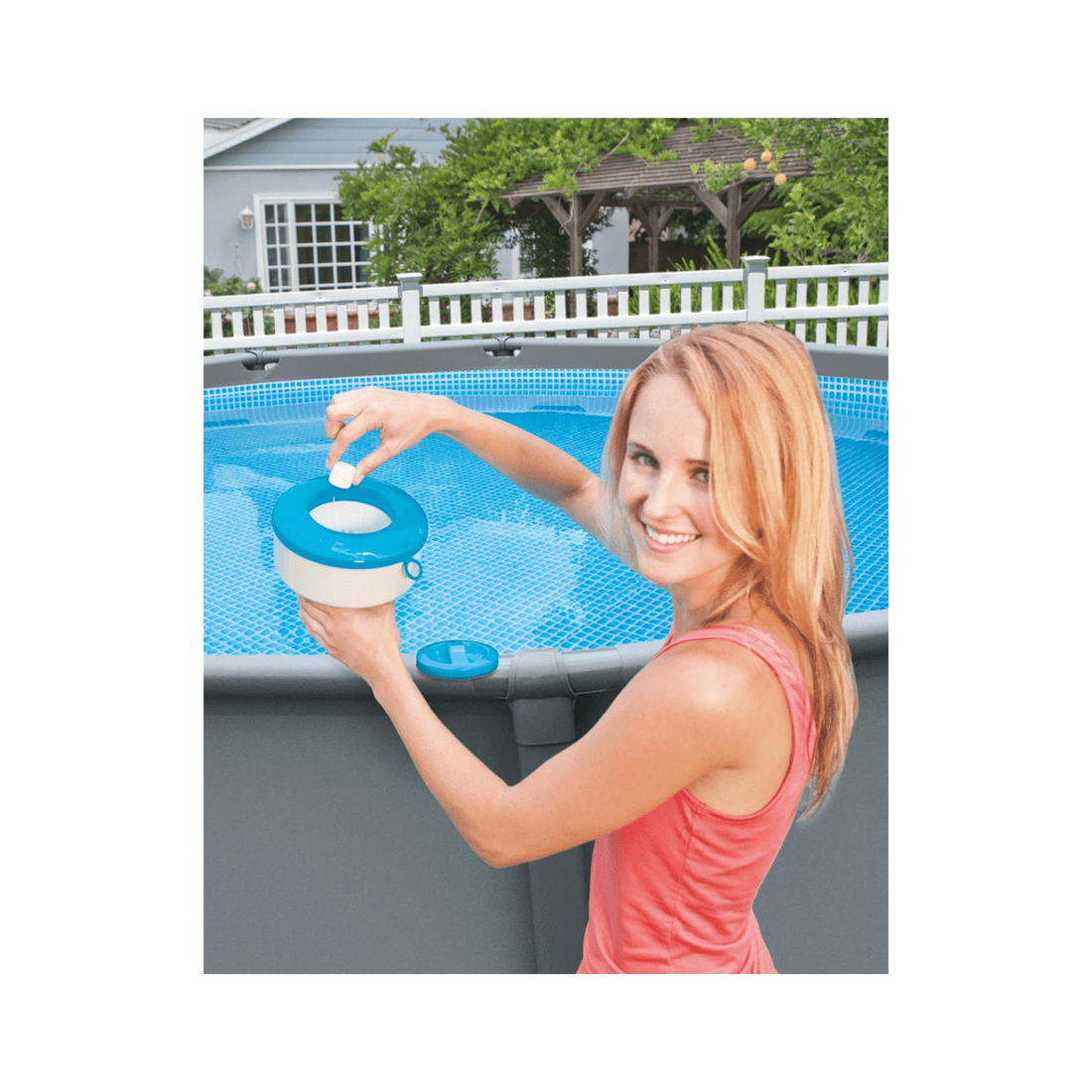 3 Intex 17.8cm Floating Chemical Dispenser Polypropylene Adjustable Ring - Plain, 3 of 3