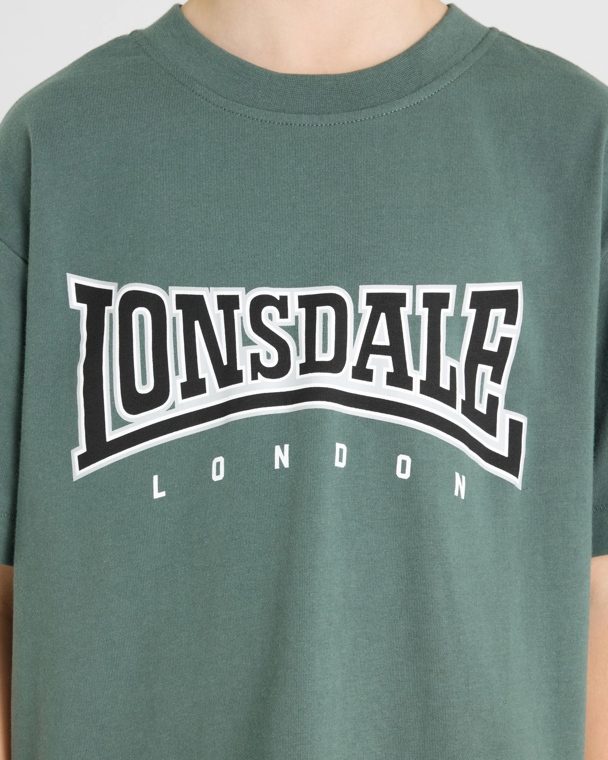 3 Lonsdale London Cotton T-Shirt GREEN, 3 of 5