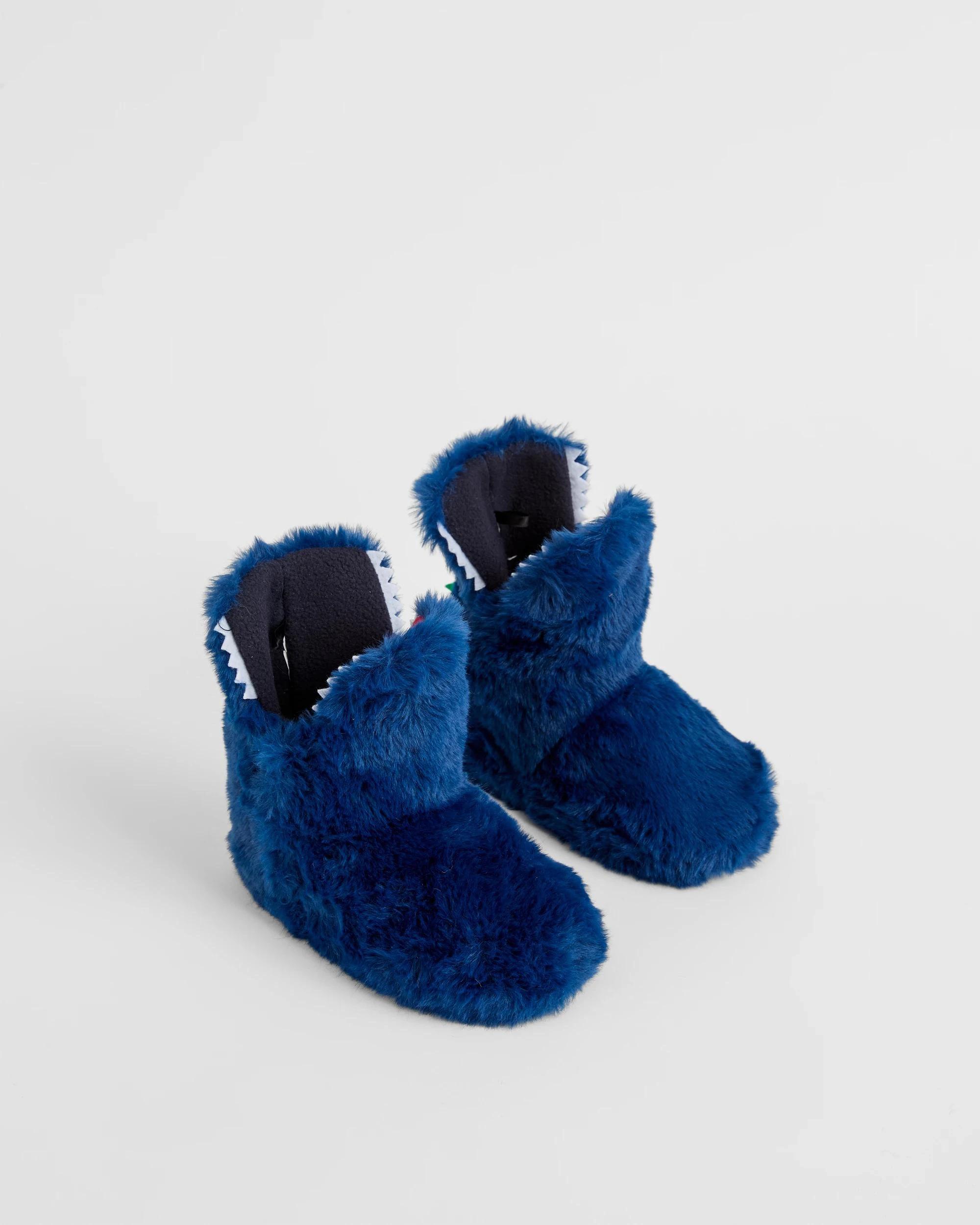 2 Target Kids Novelty Dino Slippers Boots NAVY, 2 of 3
