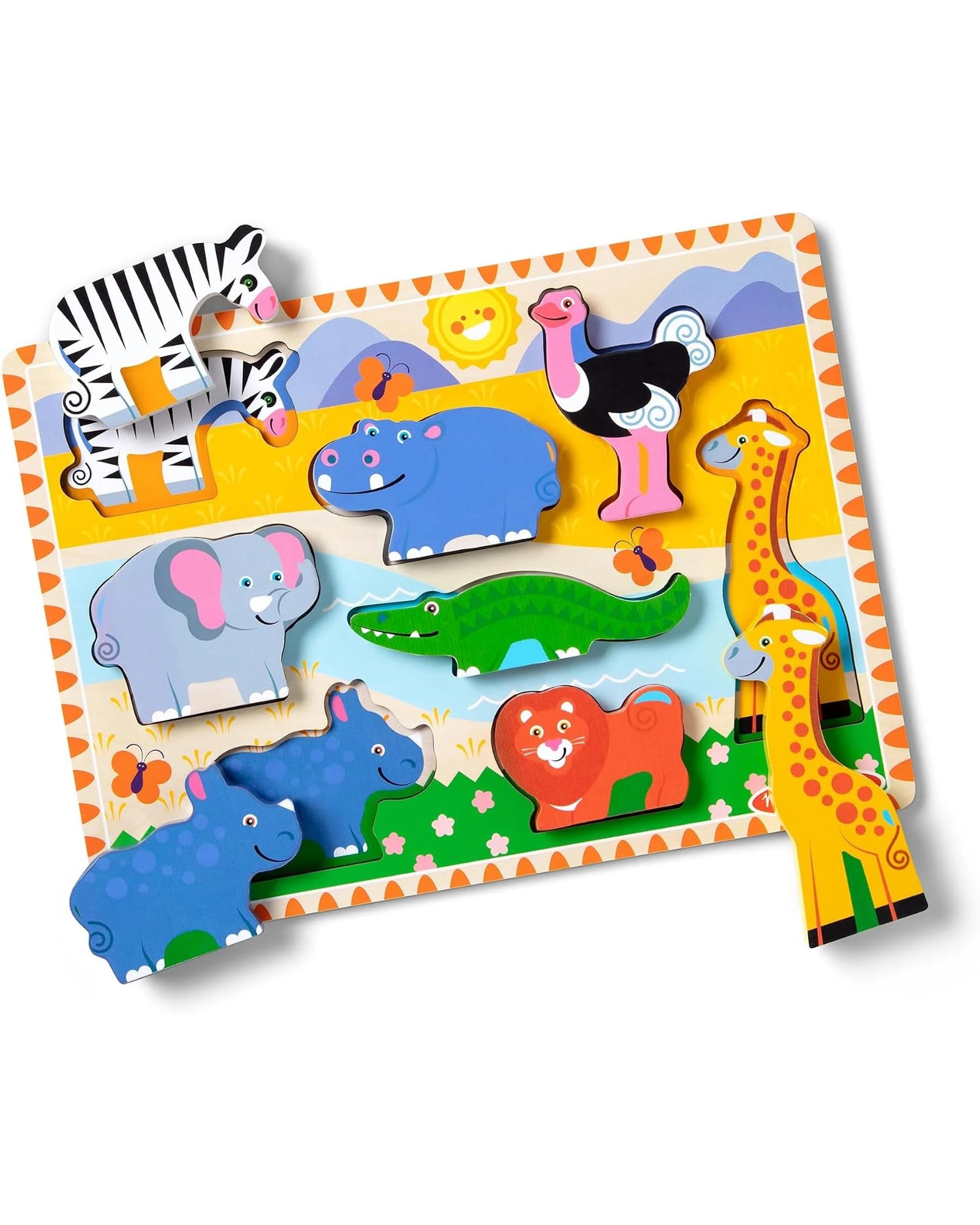 2 Melissa and Doug Safari Chunky Wooden Jigsaw Puzzle, 2 of 3