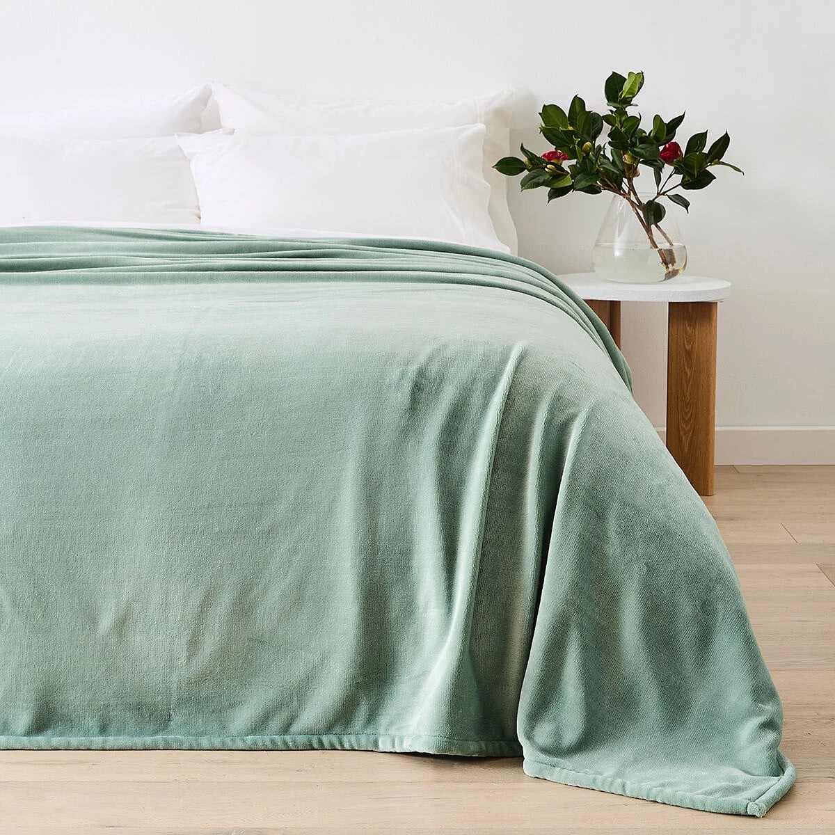 2 Sherpa Reverse Blanket - Double/Queen Bed, Sage, 2 of 7