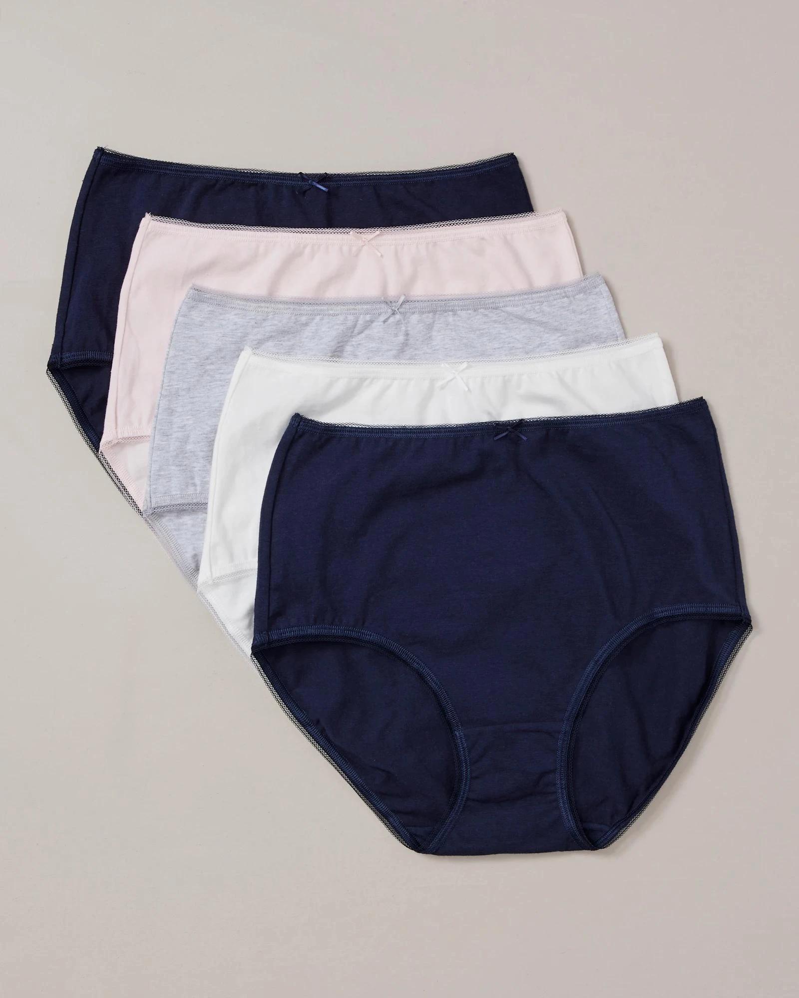 3 Target Woman Australian Cotton Womens Full Briefs 5 Pack TONAL MARLE, 3 of 10