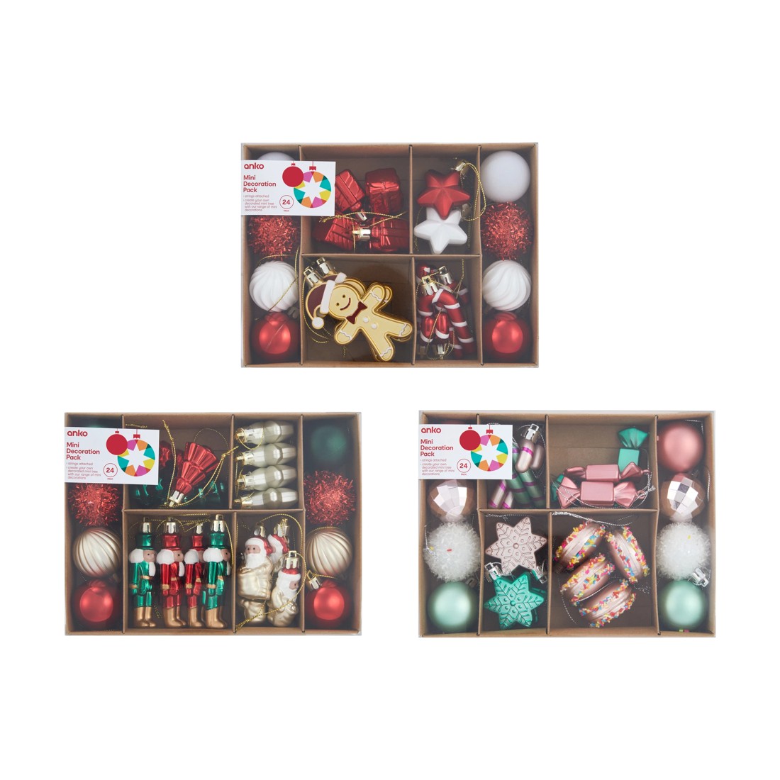 1 24 Pack Mini Decorations - Assorted, 1 of 5