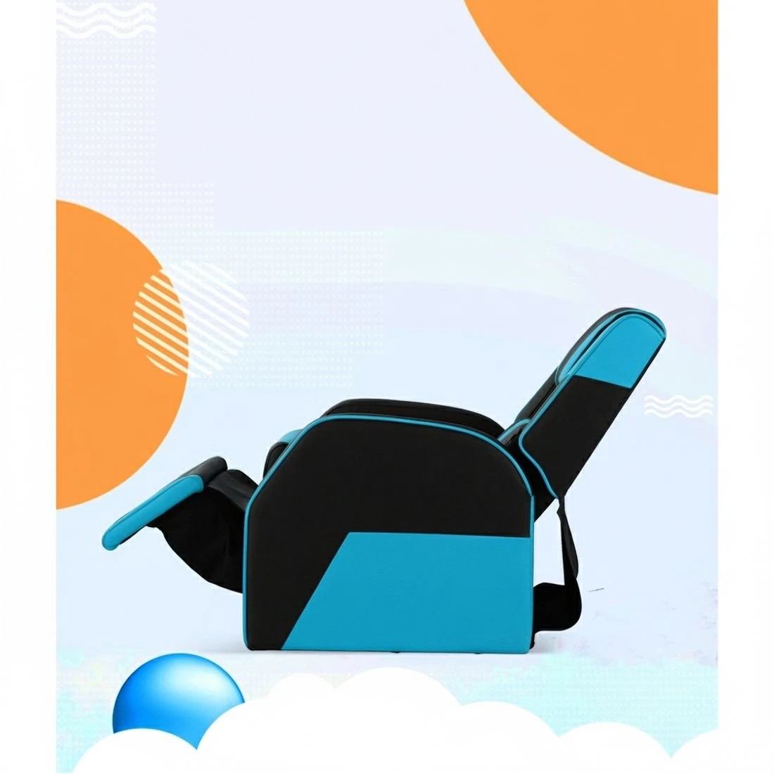 3 Keezi Kids Recliner Chair Soft Sofa Lounge Couch Children PU Leather - Multi, 3 of 5