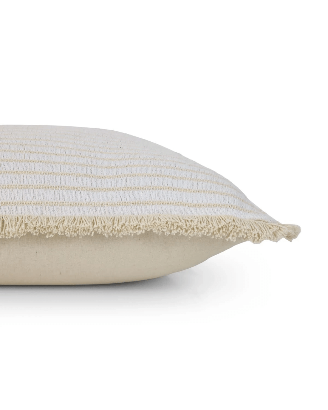 2 60cm Woven Fringe Cushion - White, 2 of 5
