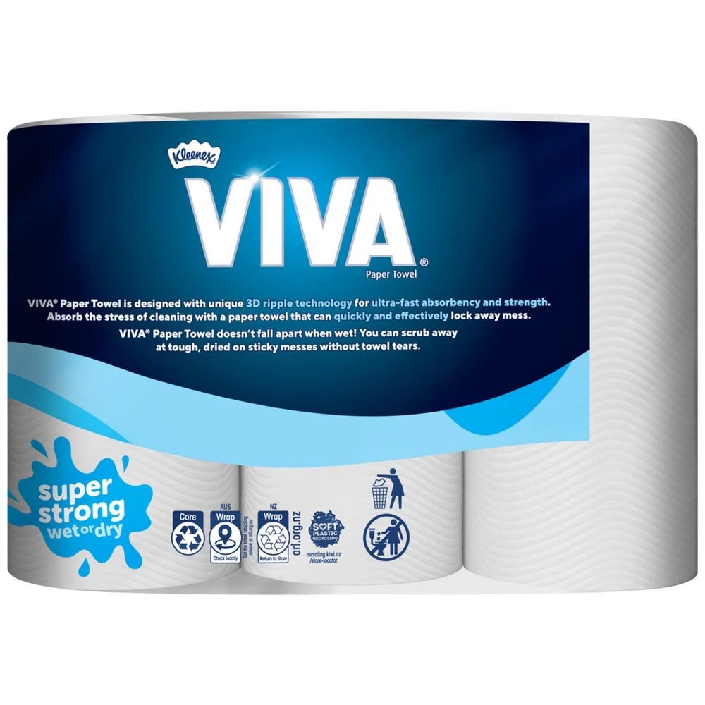 3 Kleenex VIVA Kitchen Towels 120 Sheet 6 Pack, 3 of 5