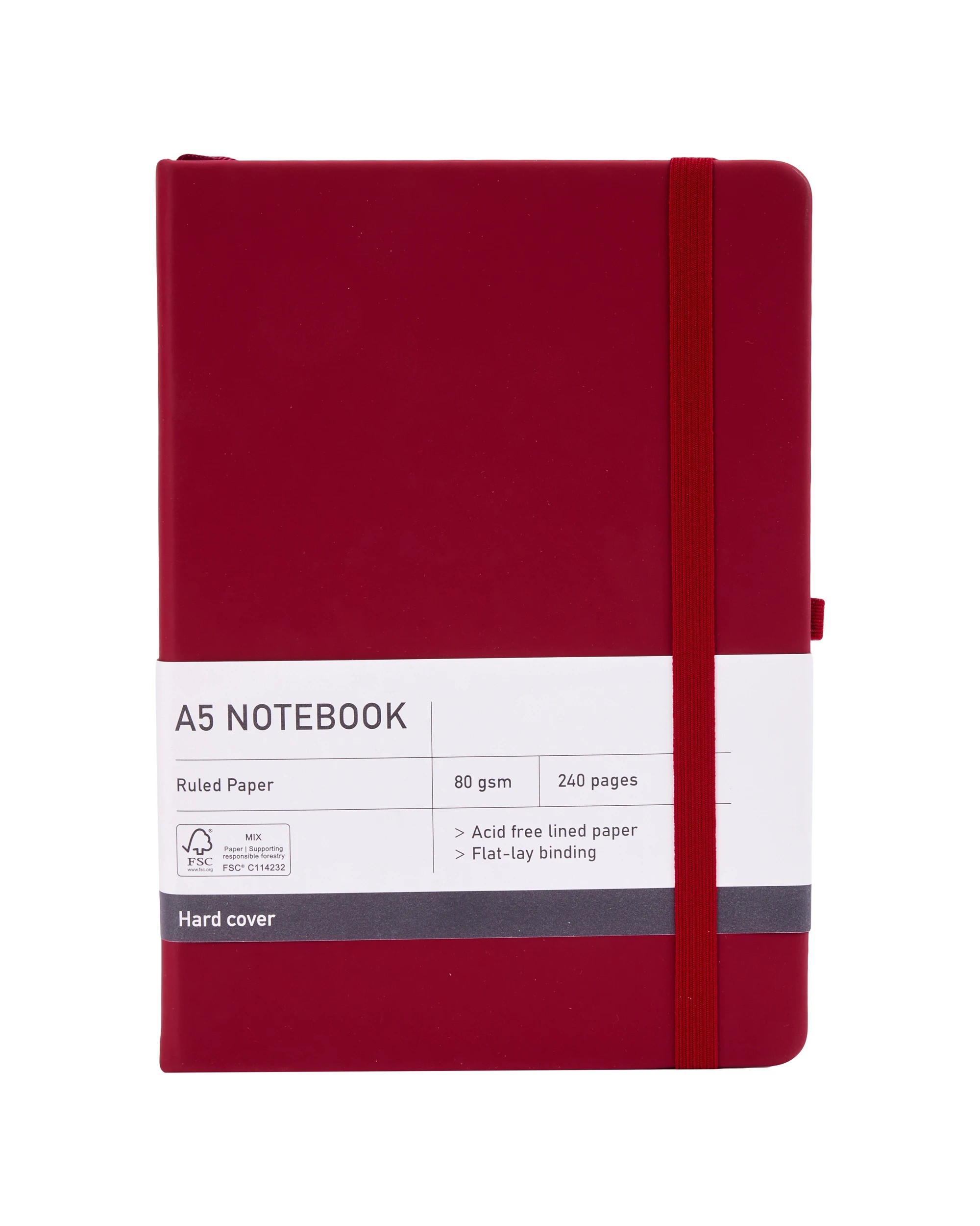 4 A5 Notebook - Maroon, 4 of 5