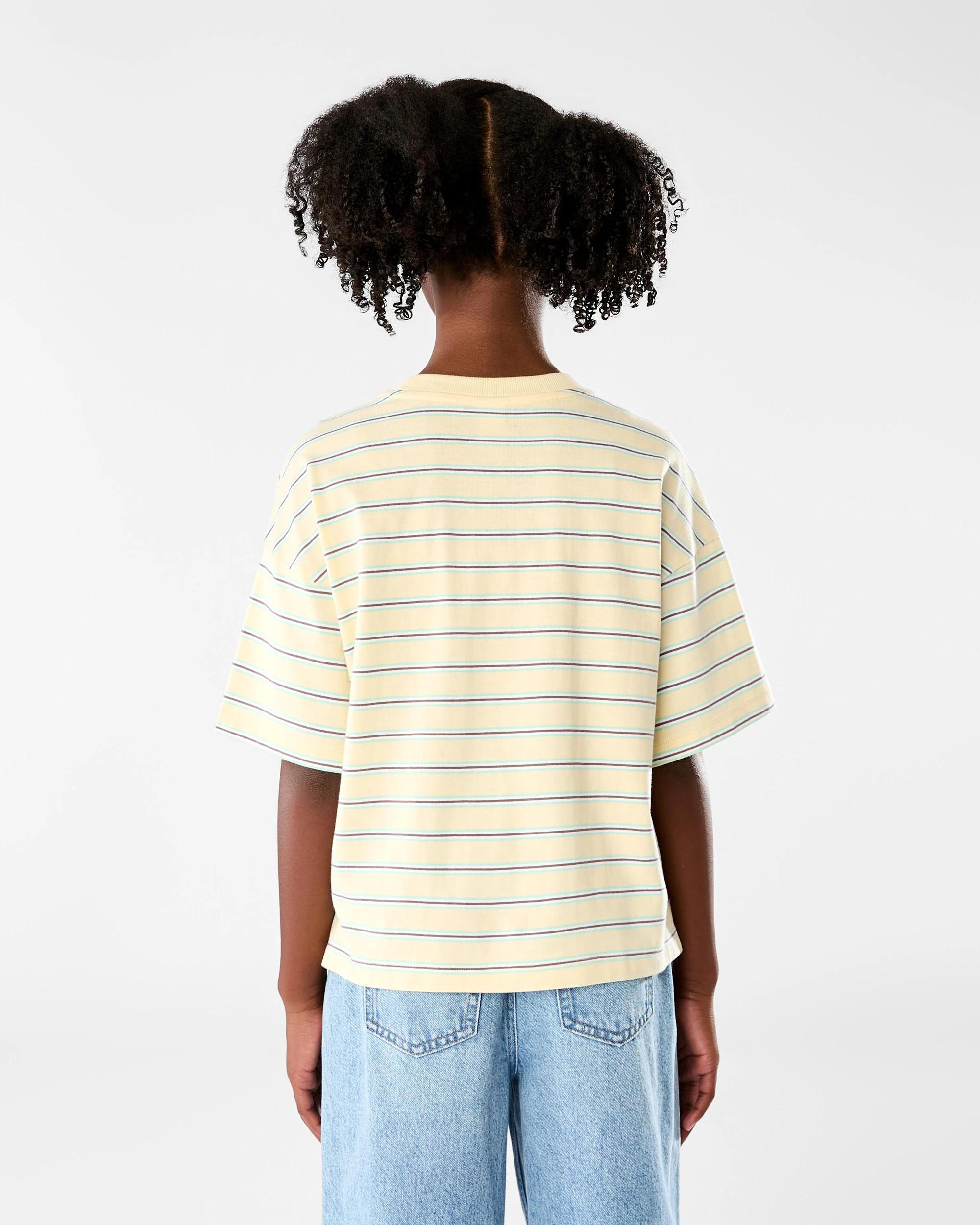 2 Short Sleeve Striped Oversized T-shirt Grn Flwr, 2 of 7