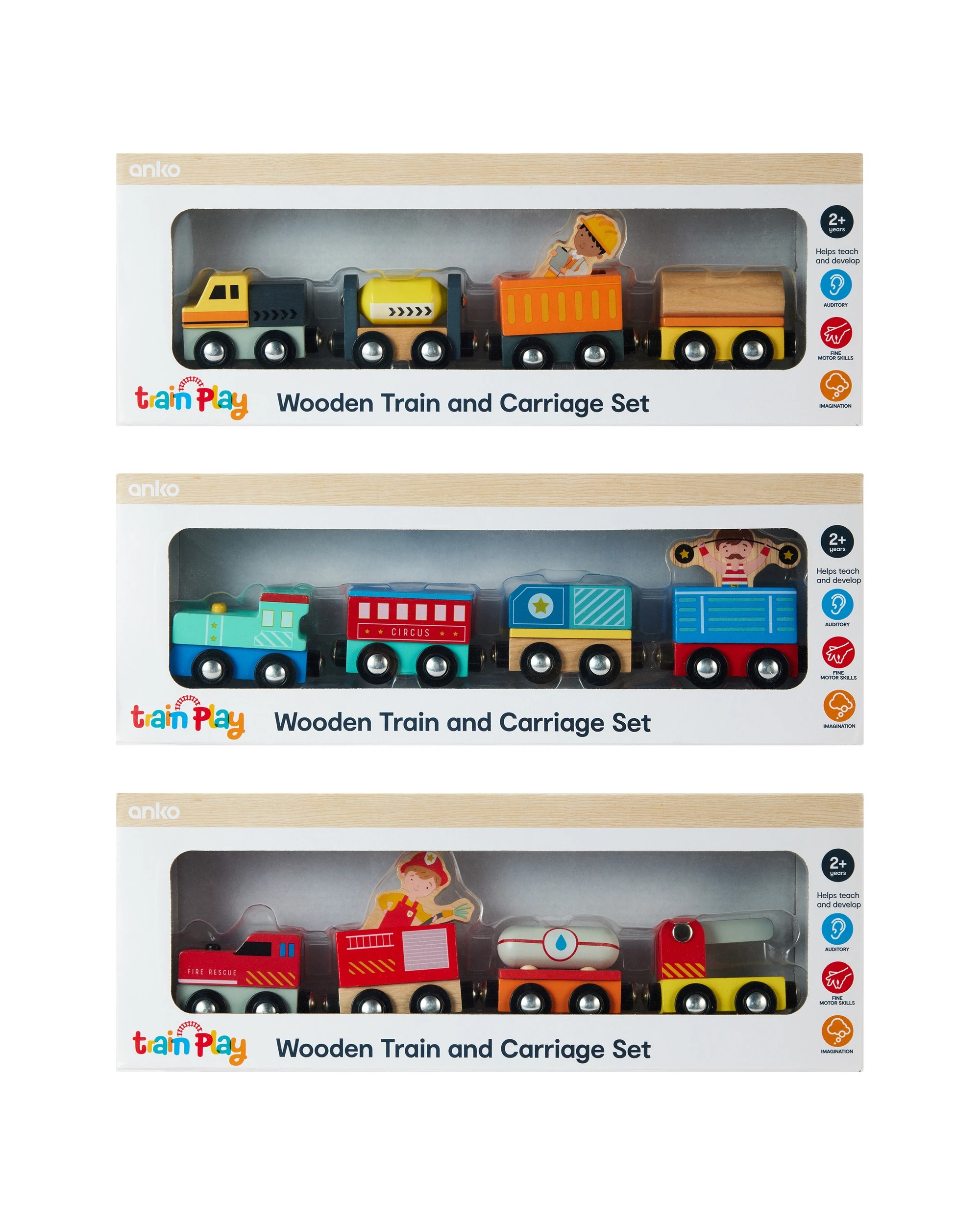 8 Wooden Train and Carriage Set - Assorted, 8 of 10
