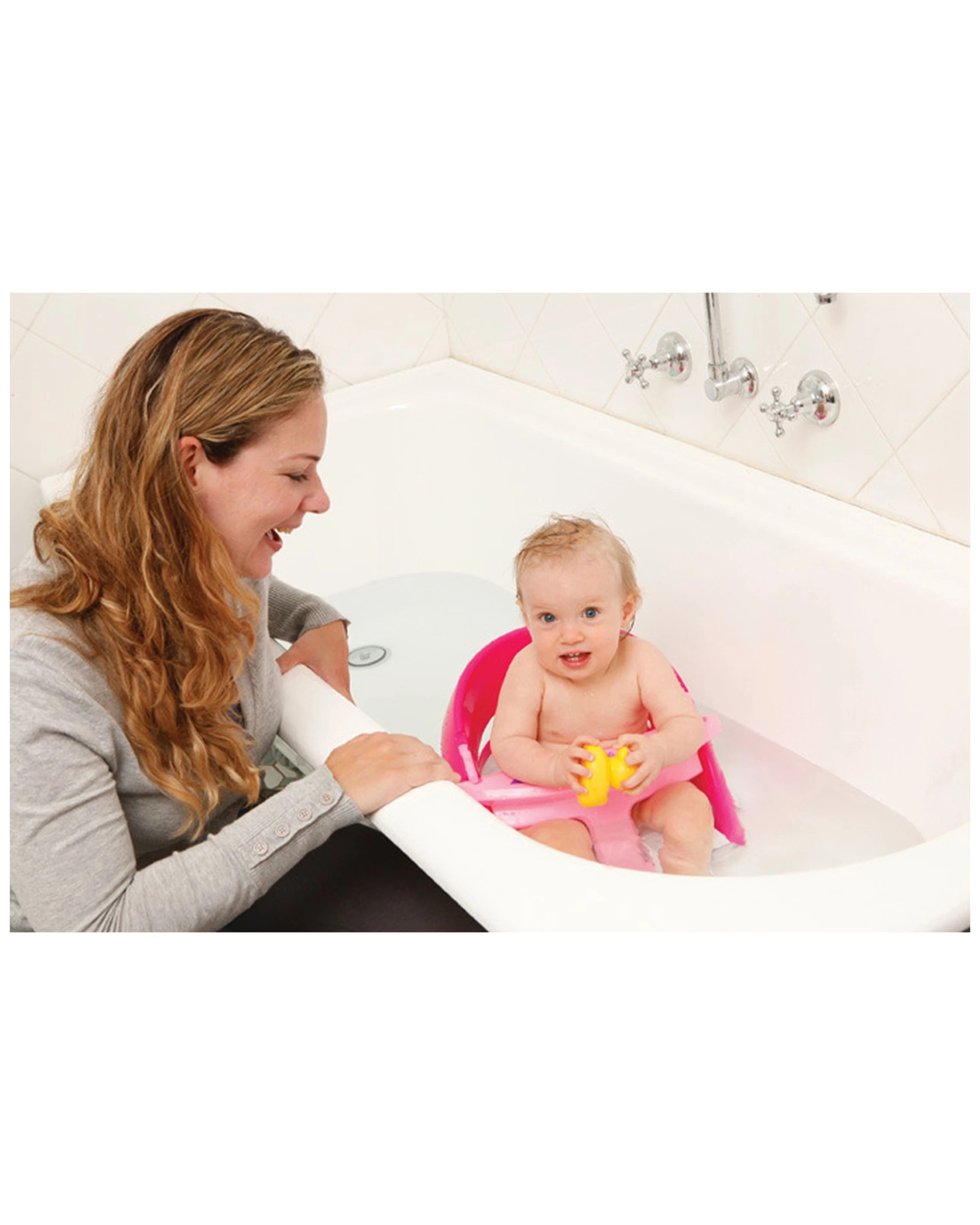 2 Dreambaby Baby Premium Bath Seat 5-10m - Pink, 2 of 3