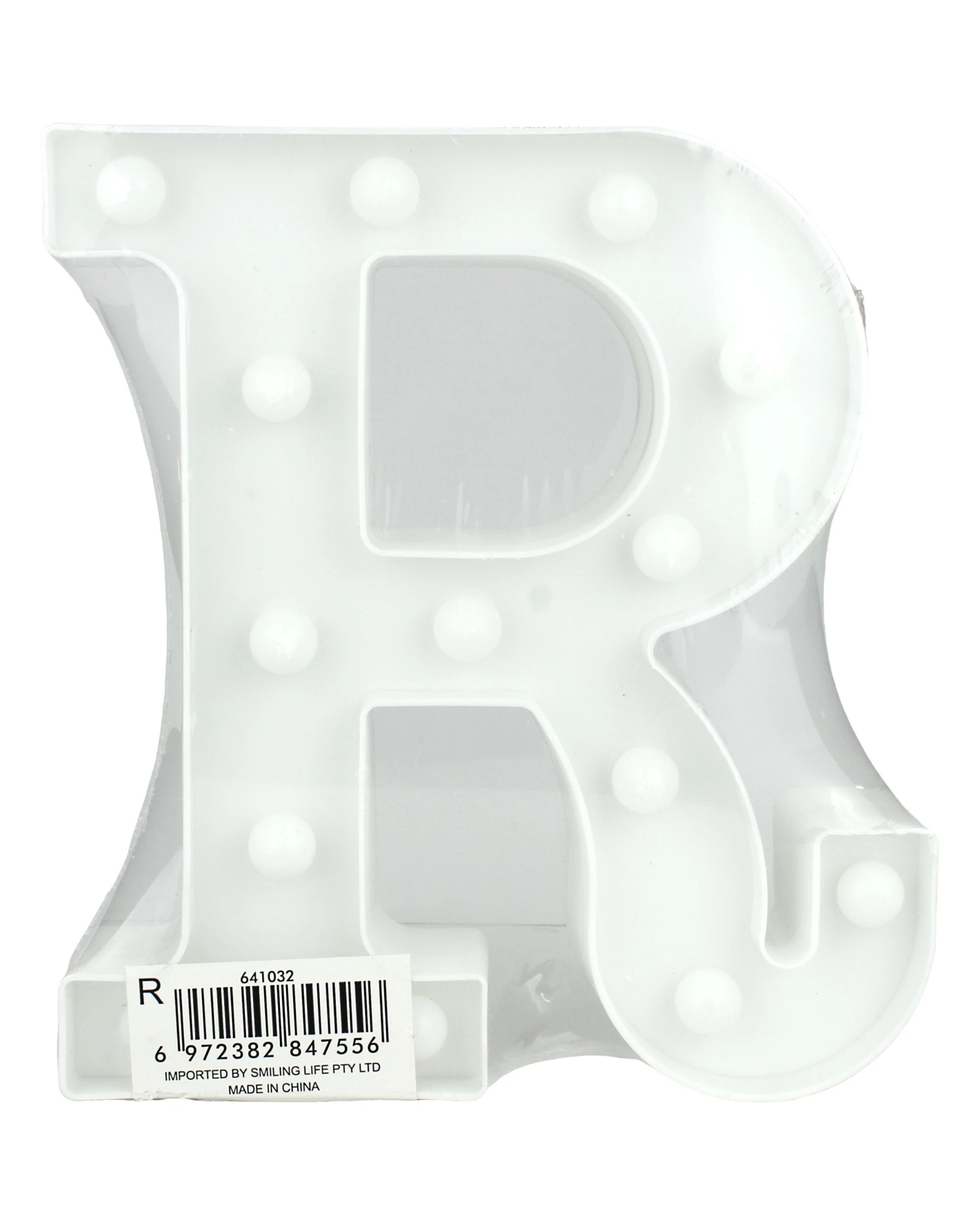 2 Partyrama LED Light Up Letter R White, 2 of 3