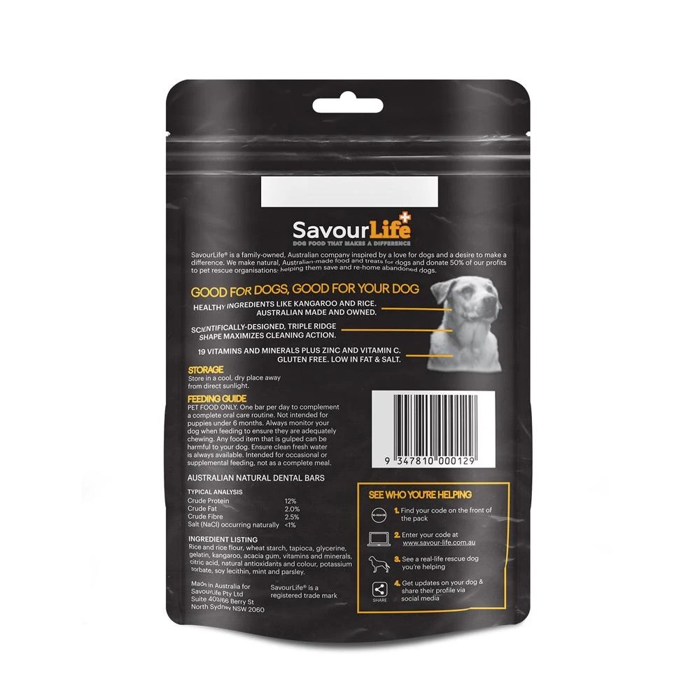 1 Savourlife Australian Natural Dental Bars Medium To Large Dog Treats, 1 of 1