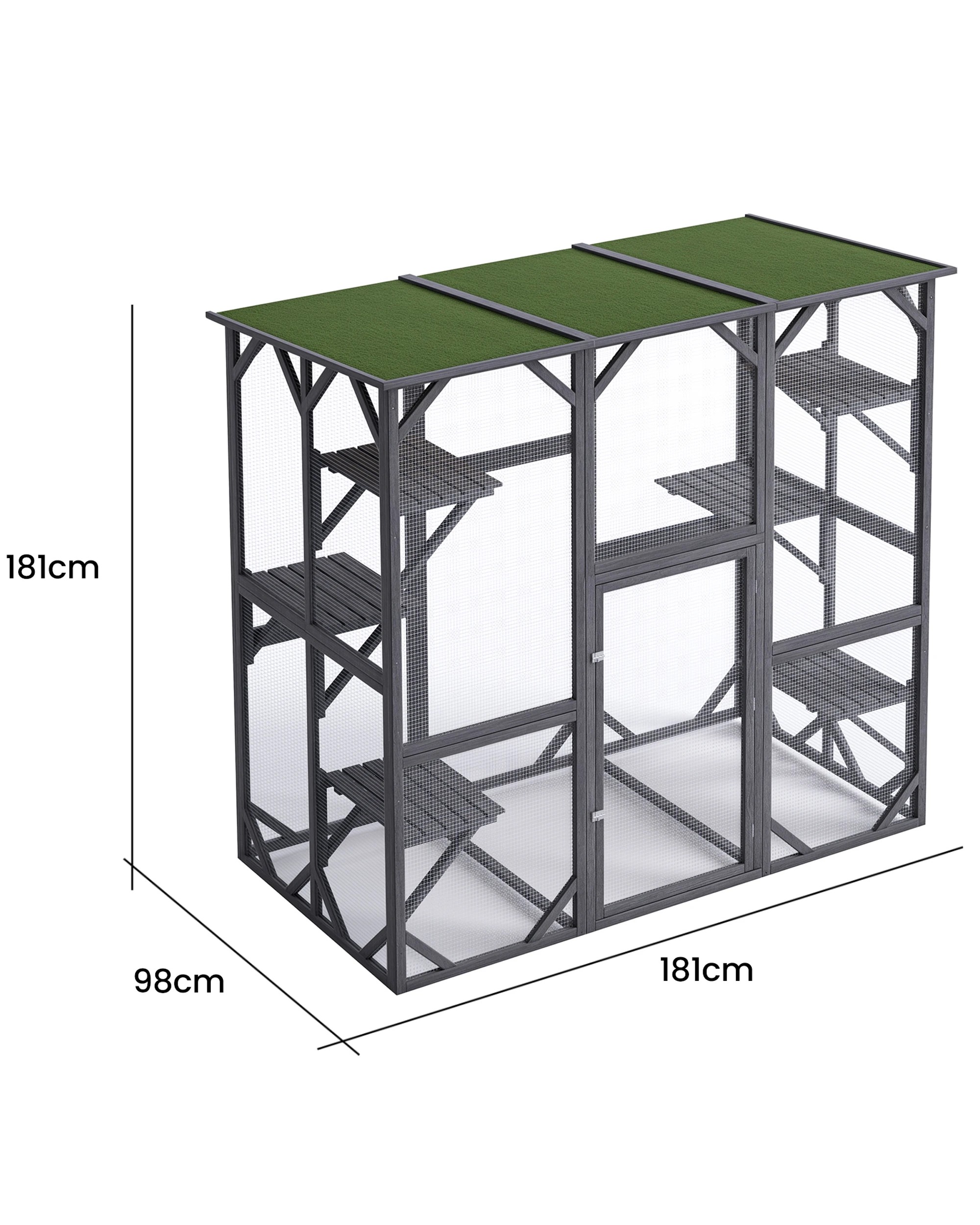 9 Advwin Extra Large Wooden Cat Cage Pet Cat Bird Shelter Condo Kitten Cage House, 9 of 9
