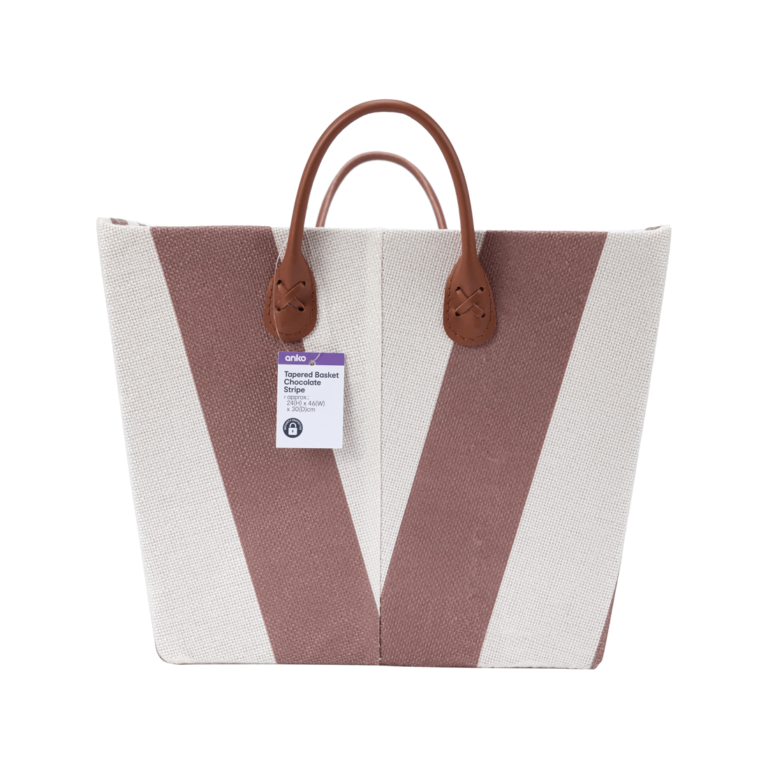 5 Tapered Basket - Chocolate Stripe, 5 of 5