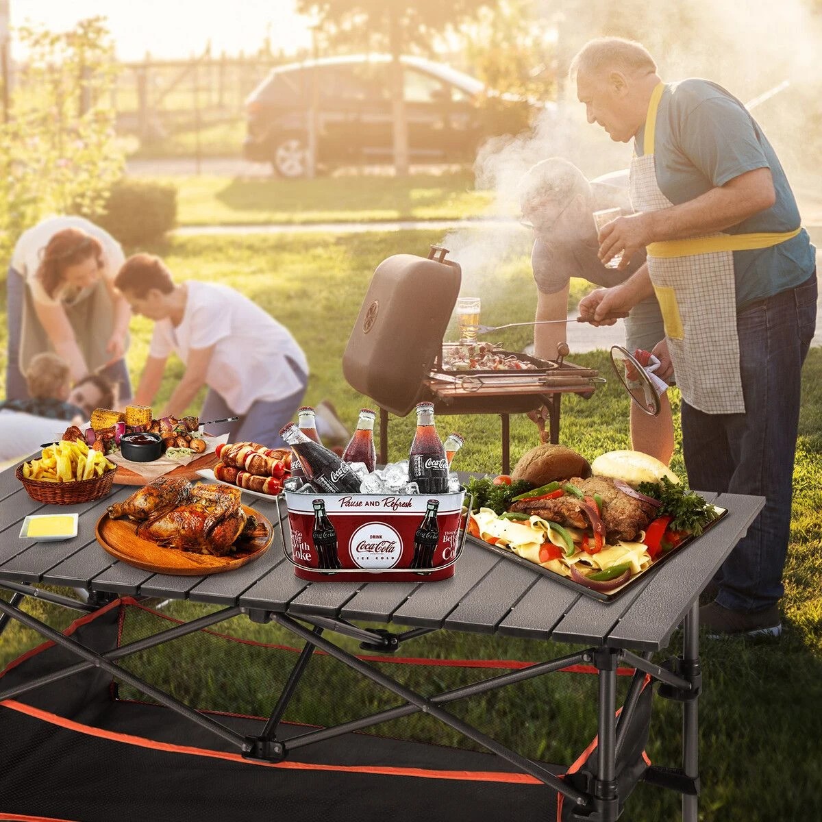 5 OGL Portable Folding Camping Table Picnic Outdoor Foldable Desk Aluminium, 5 of 8