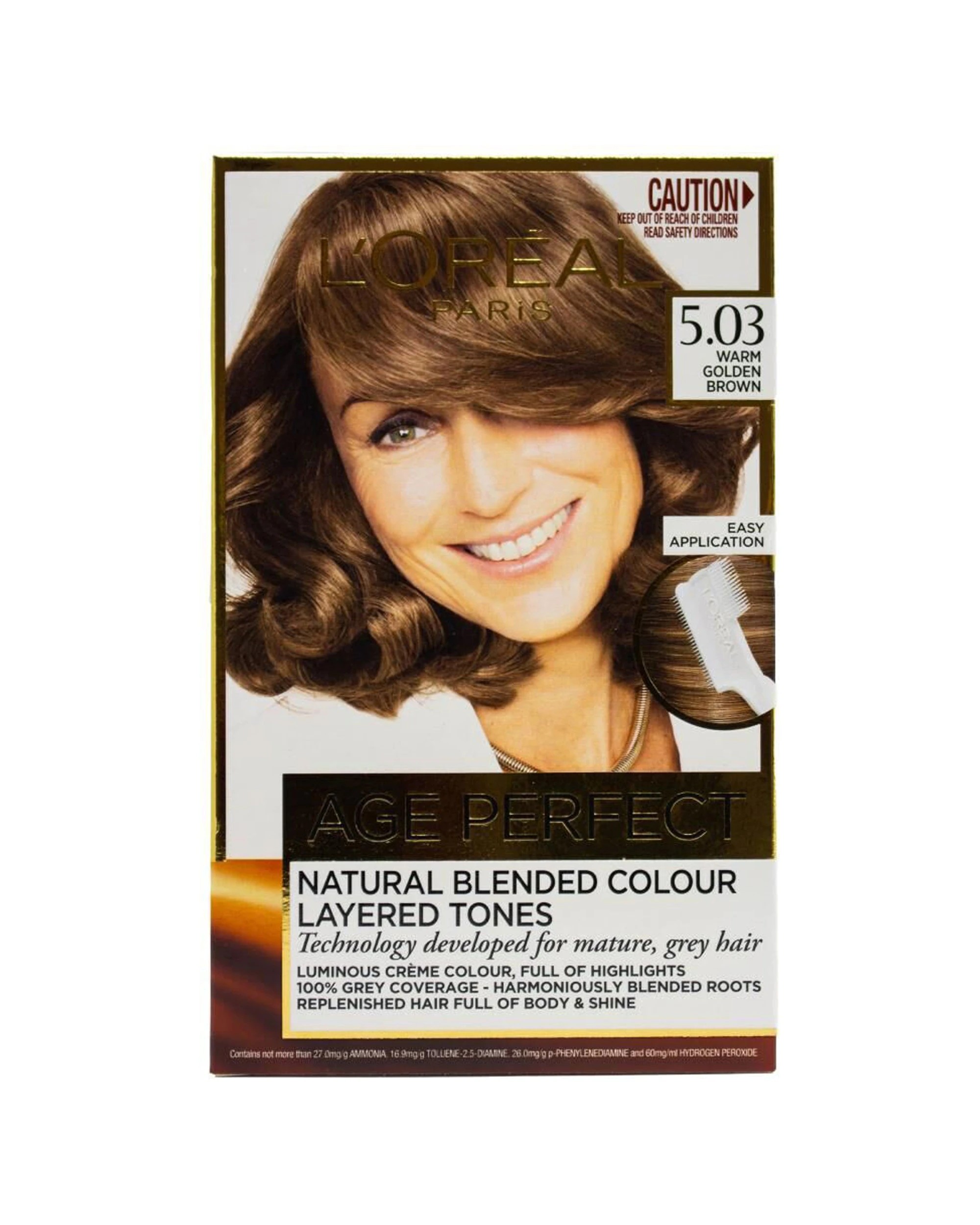 2 Loreal Hair Colour Age Perfect 6PK Layered Tone Creme Mature Hair Easy Warm Golden - Multi, 2 of 5