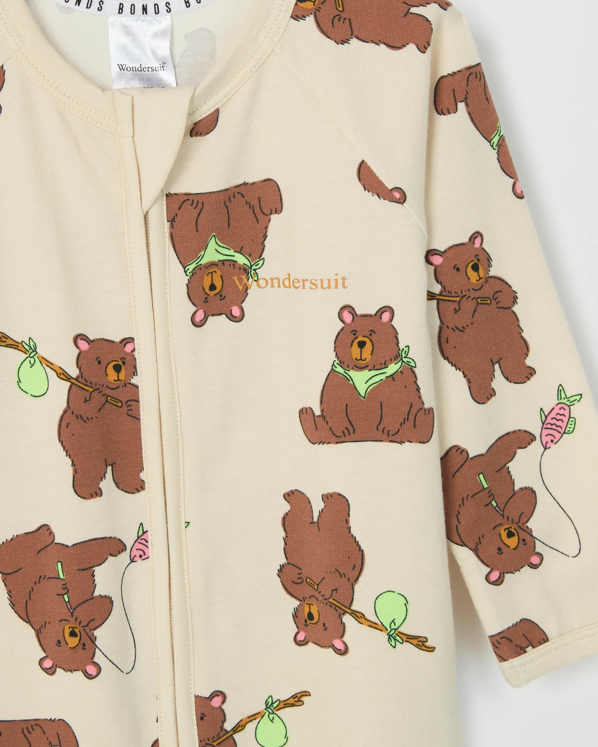 2 Bonds Baby Print Zip Wondersuit Coverall BARRYTHEBEAR, 2 of 2
