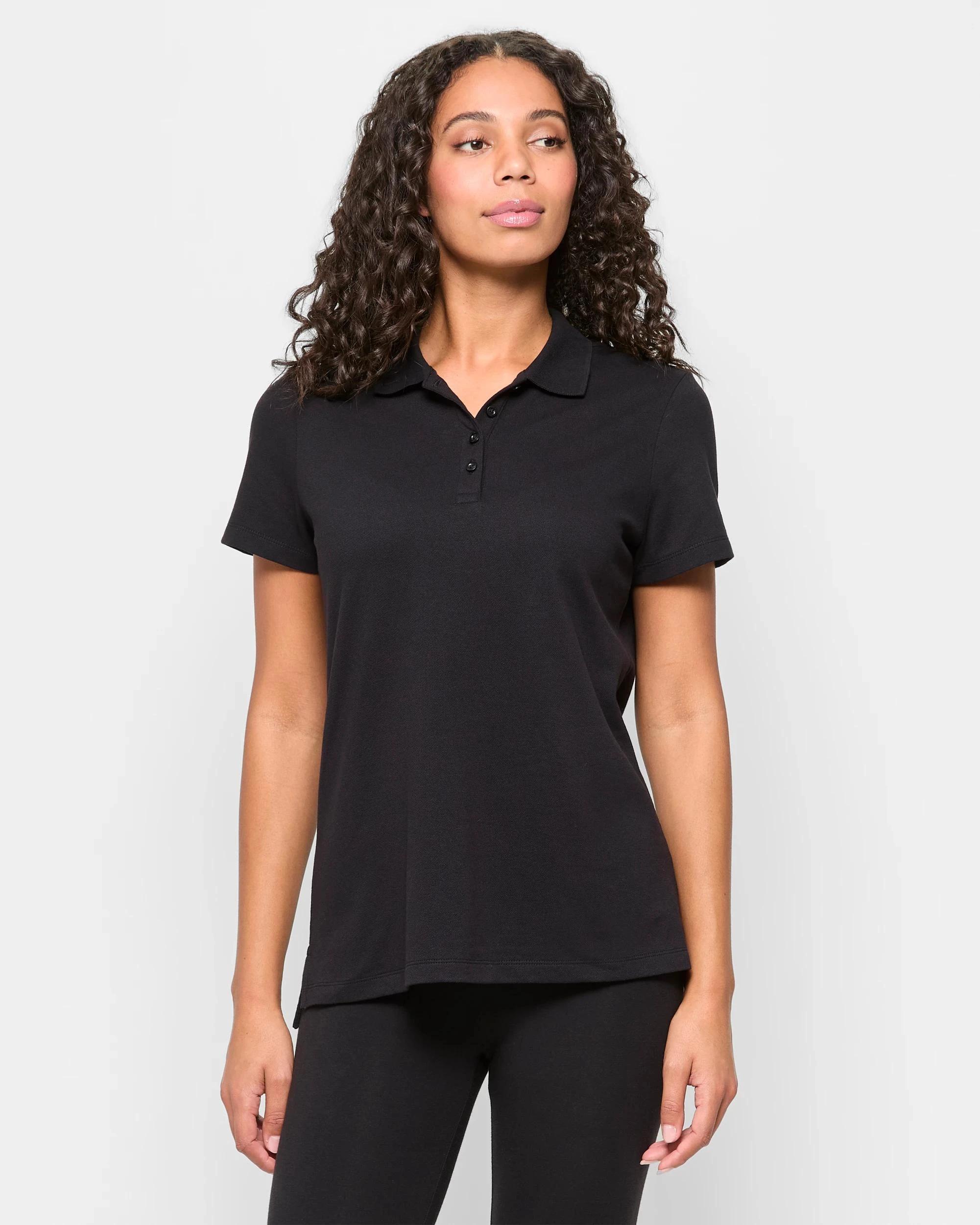1 Target Active Australian Cotton Polo T-Shirt BLACK, 1 of 5