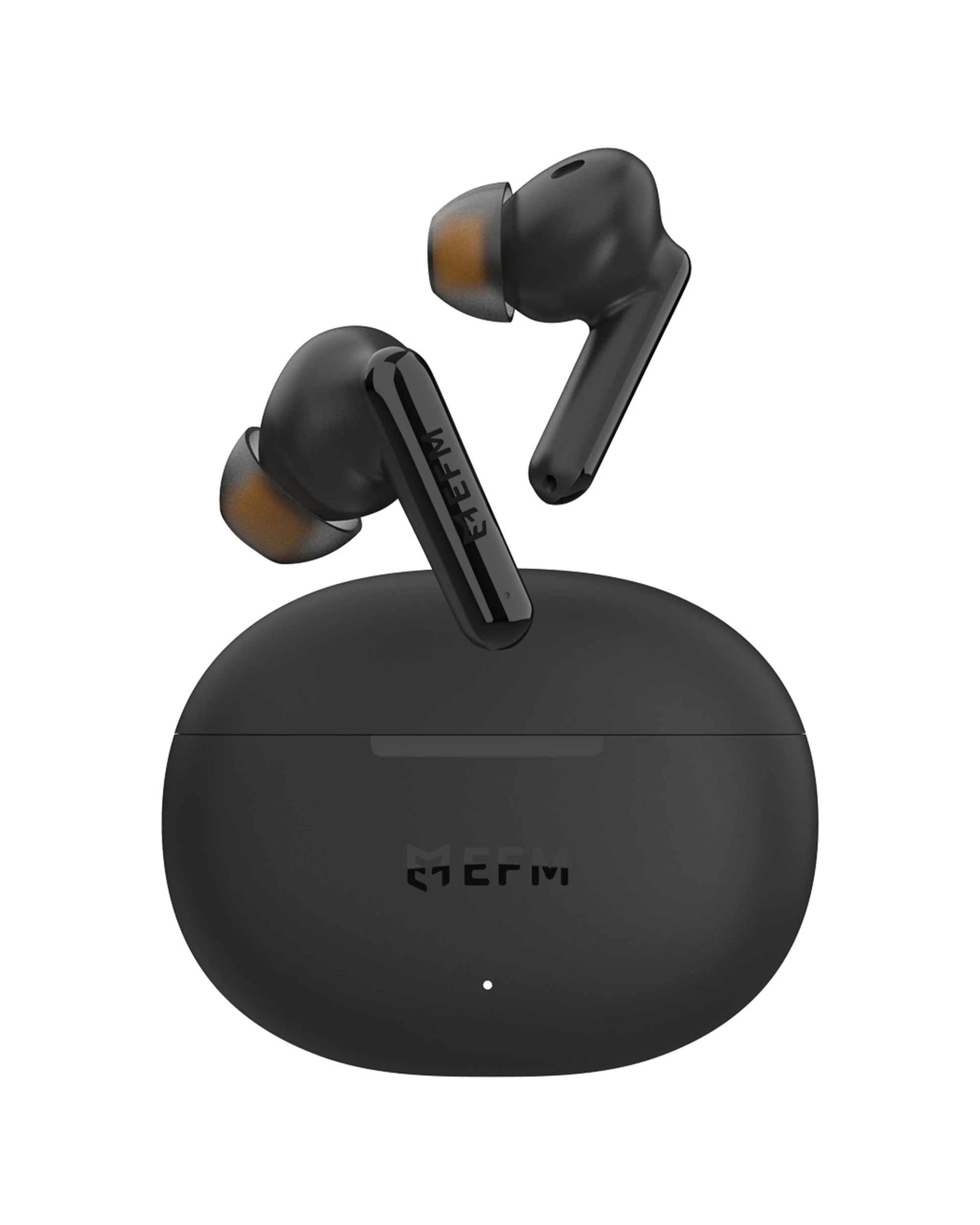 1 EFM Boston TWS In-Ear Earbuds Wireless Charging Case Bluetooth 5.3 10mm Drivers
 - black, 1 of 3
