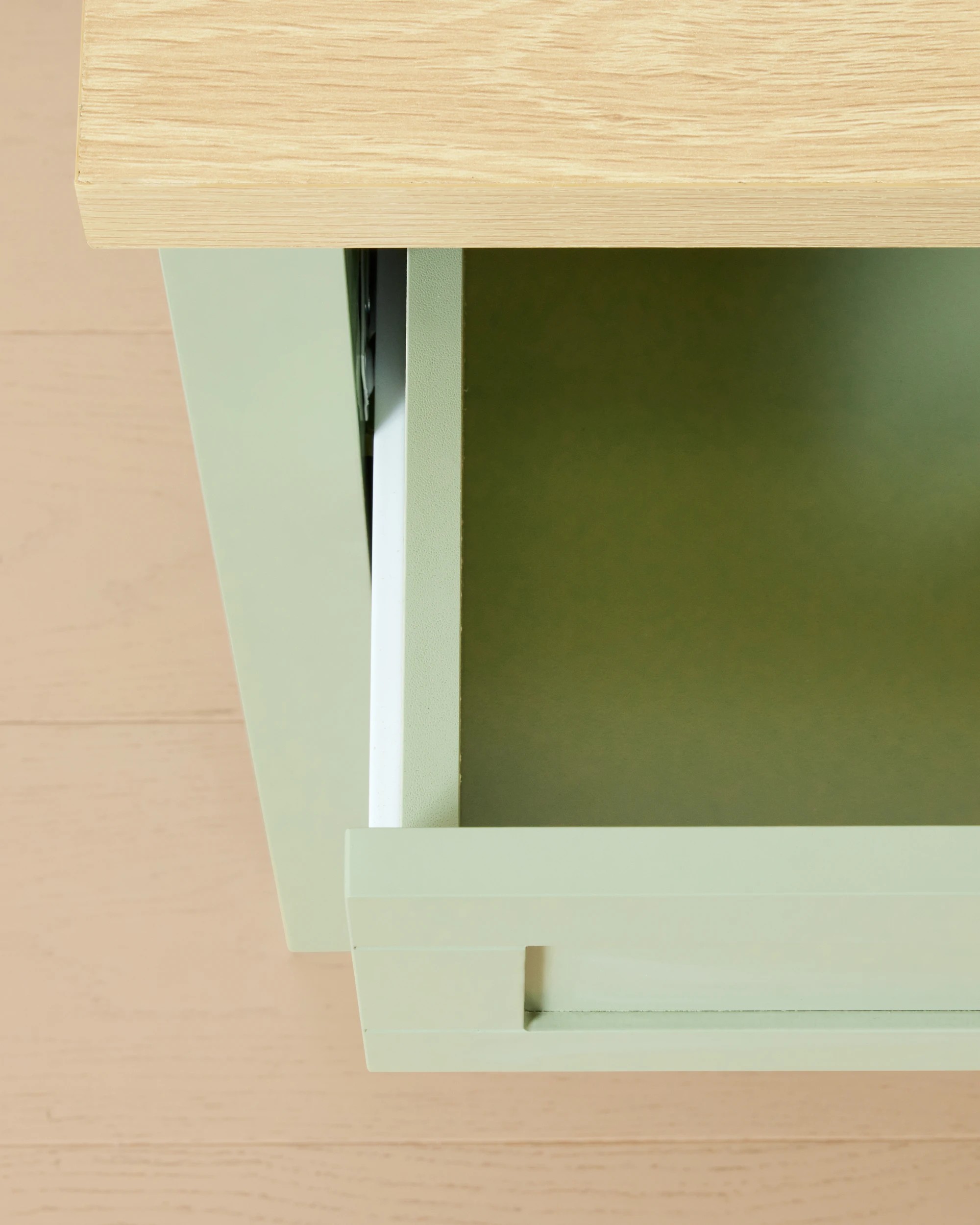 9 Camille 3 Drawer Bedside Table - Sage, 9 of 9