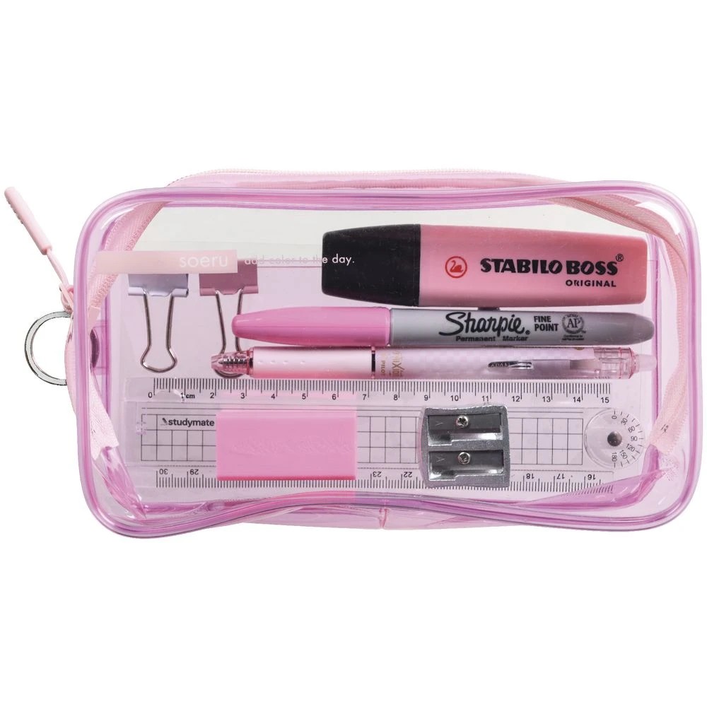2 Soeru Box Pen Case Clear Pink, 2 of 2