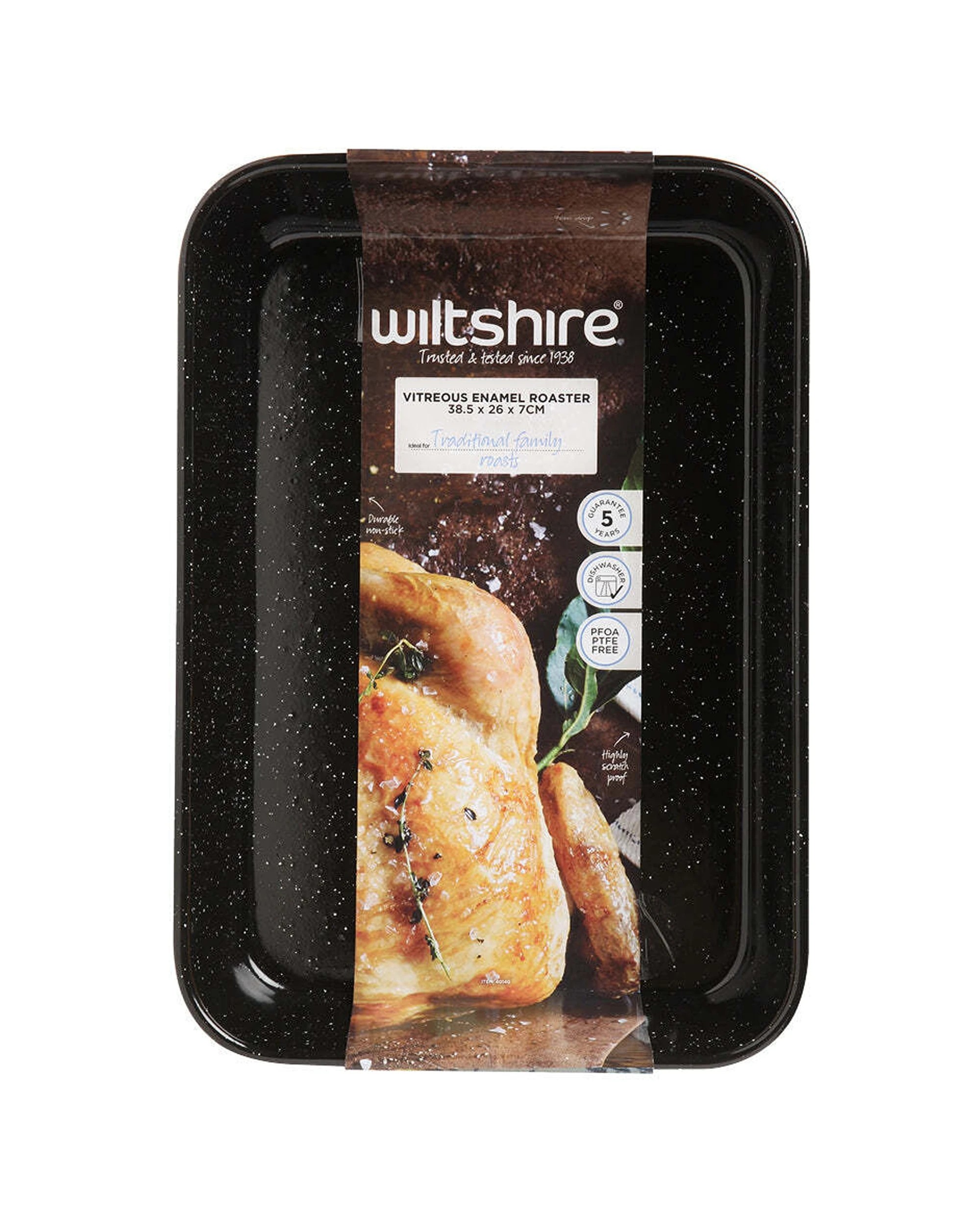 3 Wiltshire Vitreous Porcelain Enamel Large Roaster Oven Tray Pan 39x24cm
 - Multi, 3 of 3