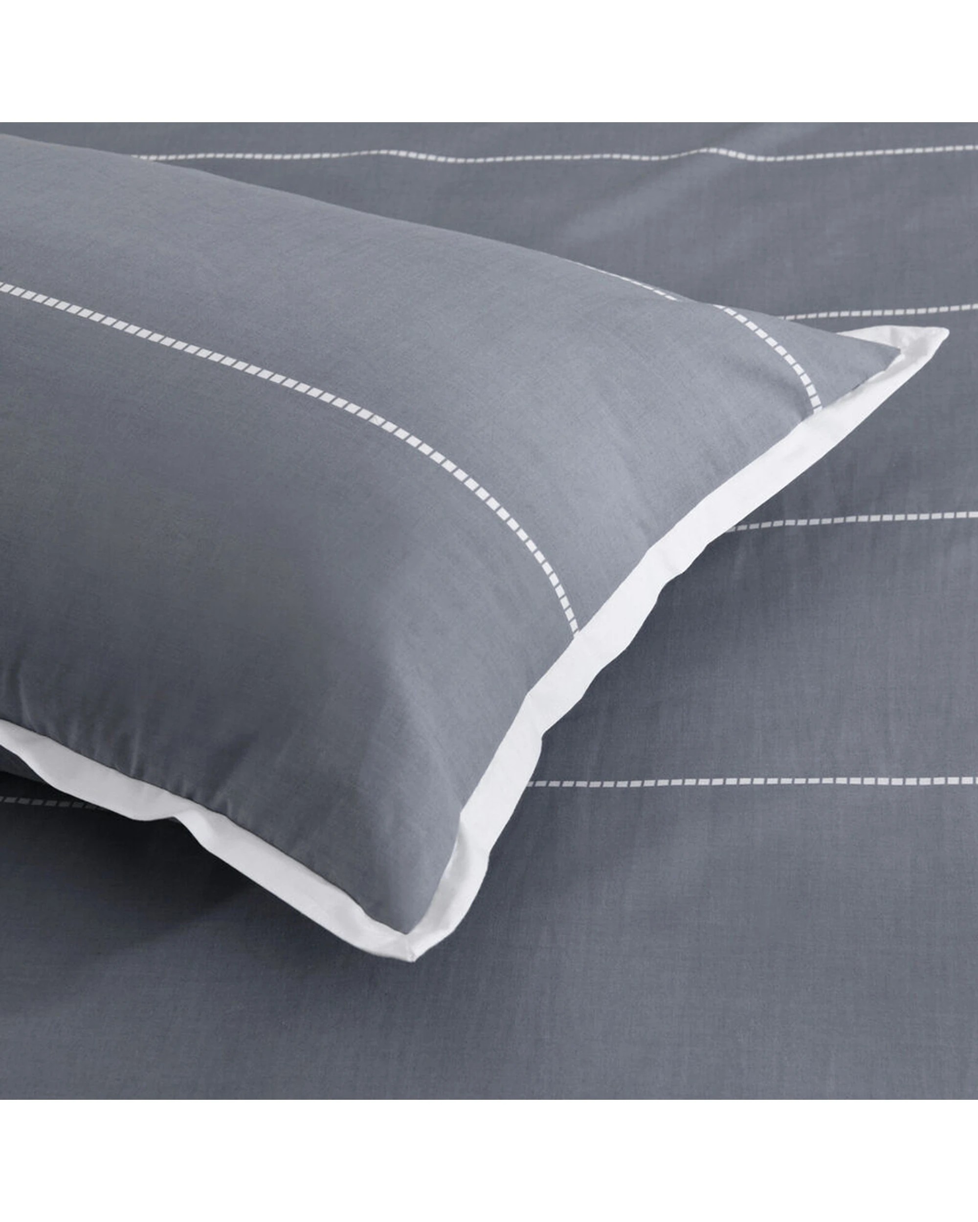 3 Jason Commercial Calista Quilt Cover Set Granite 270x240cm - Grey, 3 of 3