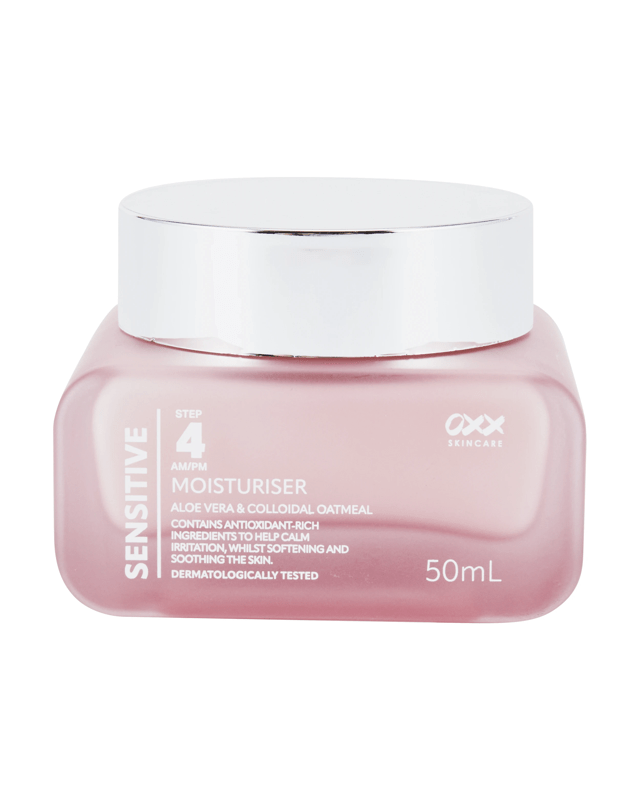 OXX Skincare Step 4 AM/PM Sensitive Moisturiser 50ml - Aloe Vera and Colloidal Oat