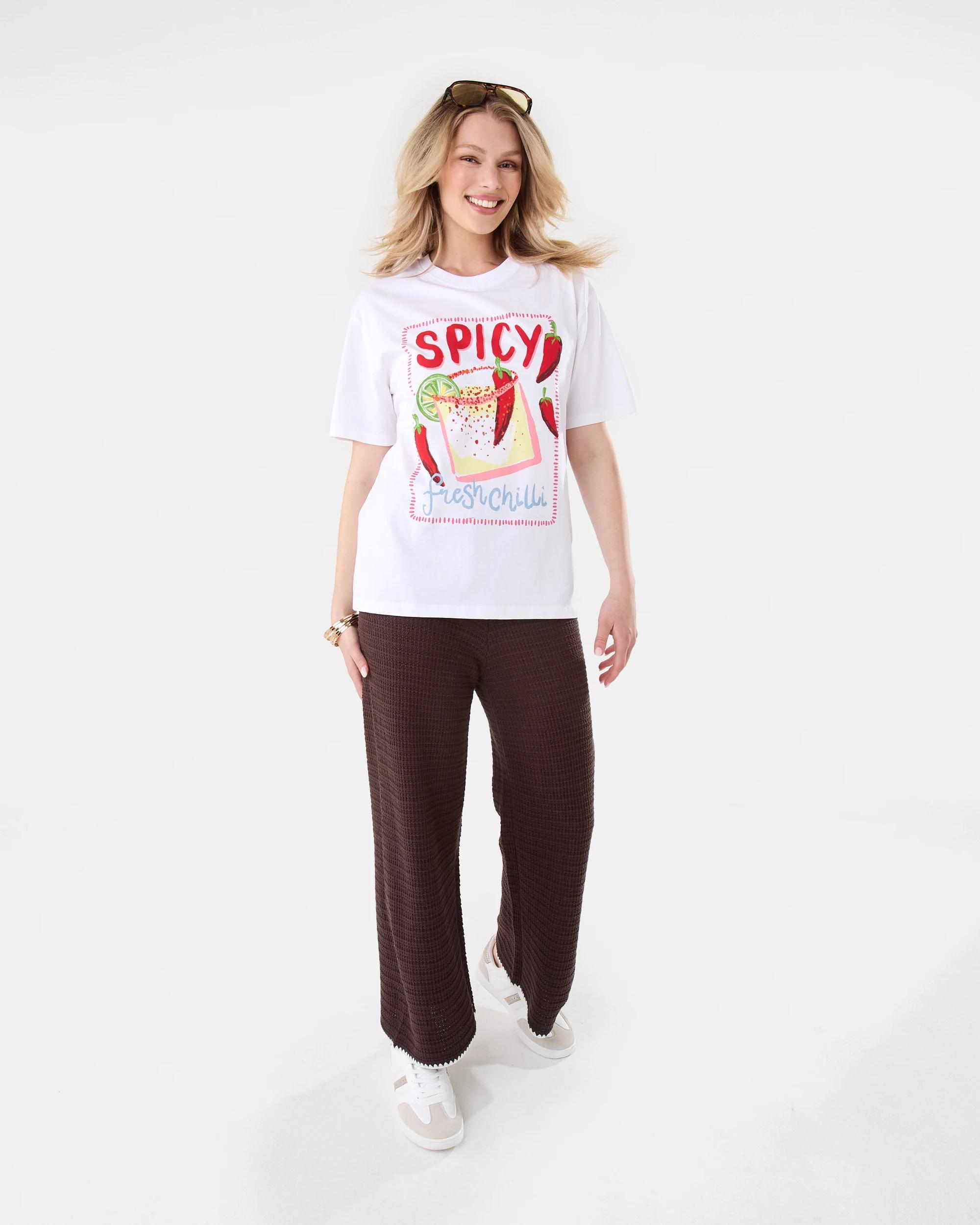 2 Short Sleeve Oversized Boyfriend T-shirt Spicy, 2 of 8