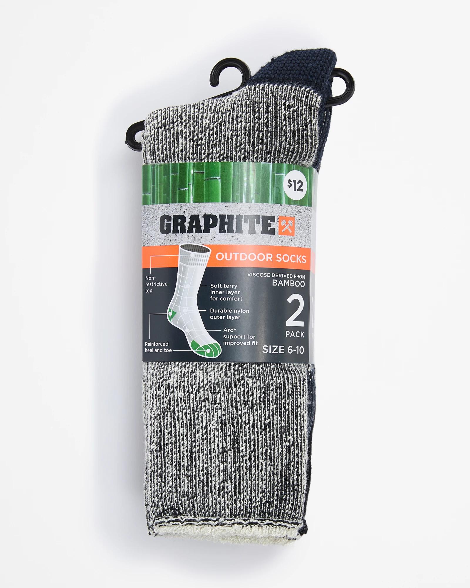 3 2 Pack Bamboo Work Socks - Graphite CHARCOAL / NAVY, 3 of 3
