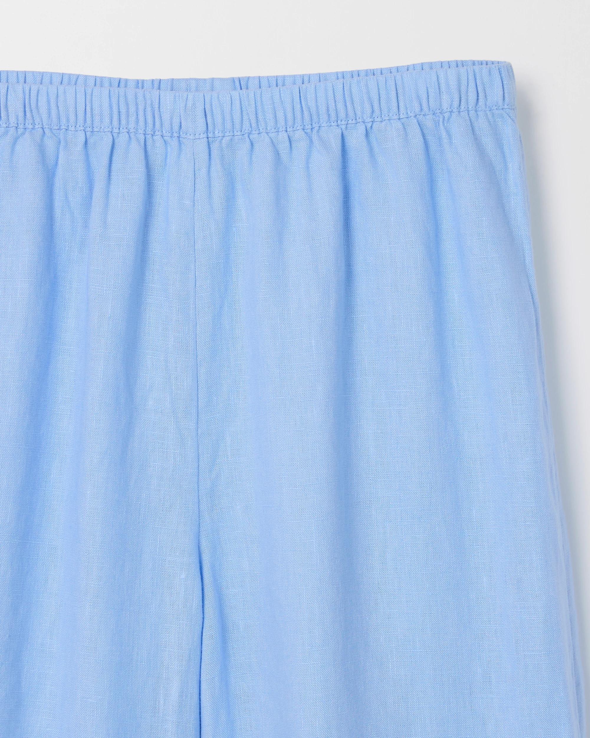 6 Target Kids European Linen Wide Leg Pants BLUE, 6 of 6