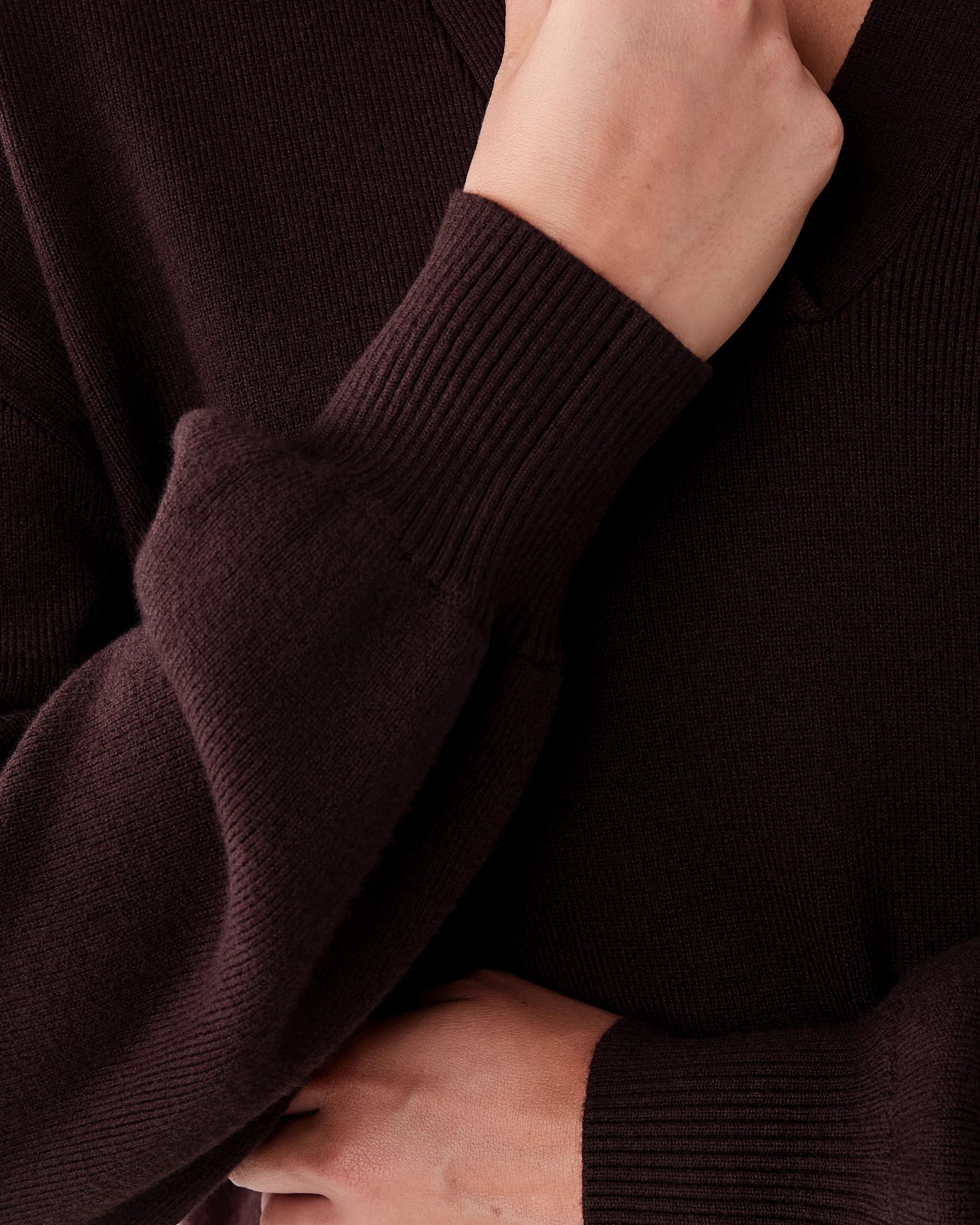 7 Compact Polo Jumper Choc Plum, 7 of 8