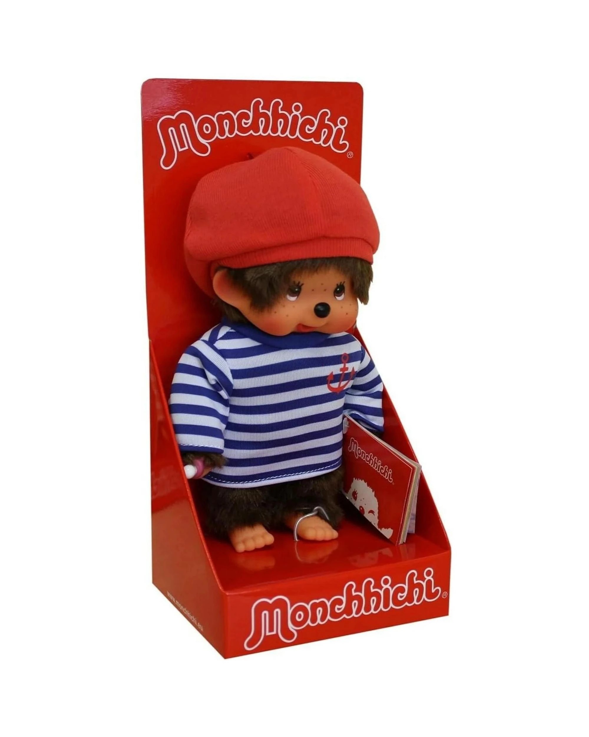 1 Sekiguchi Monchhichi Boy in Sailor Beret Boarder Plush Doll, 1 of 2
