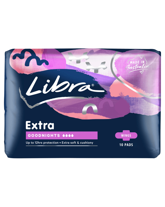 Libra 10 Pack Extra Goodnights with Wings Pads