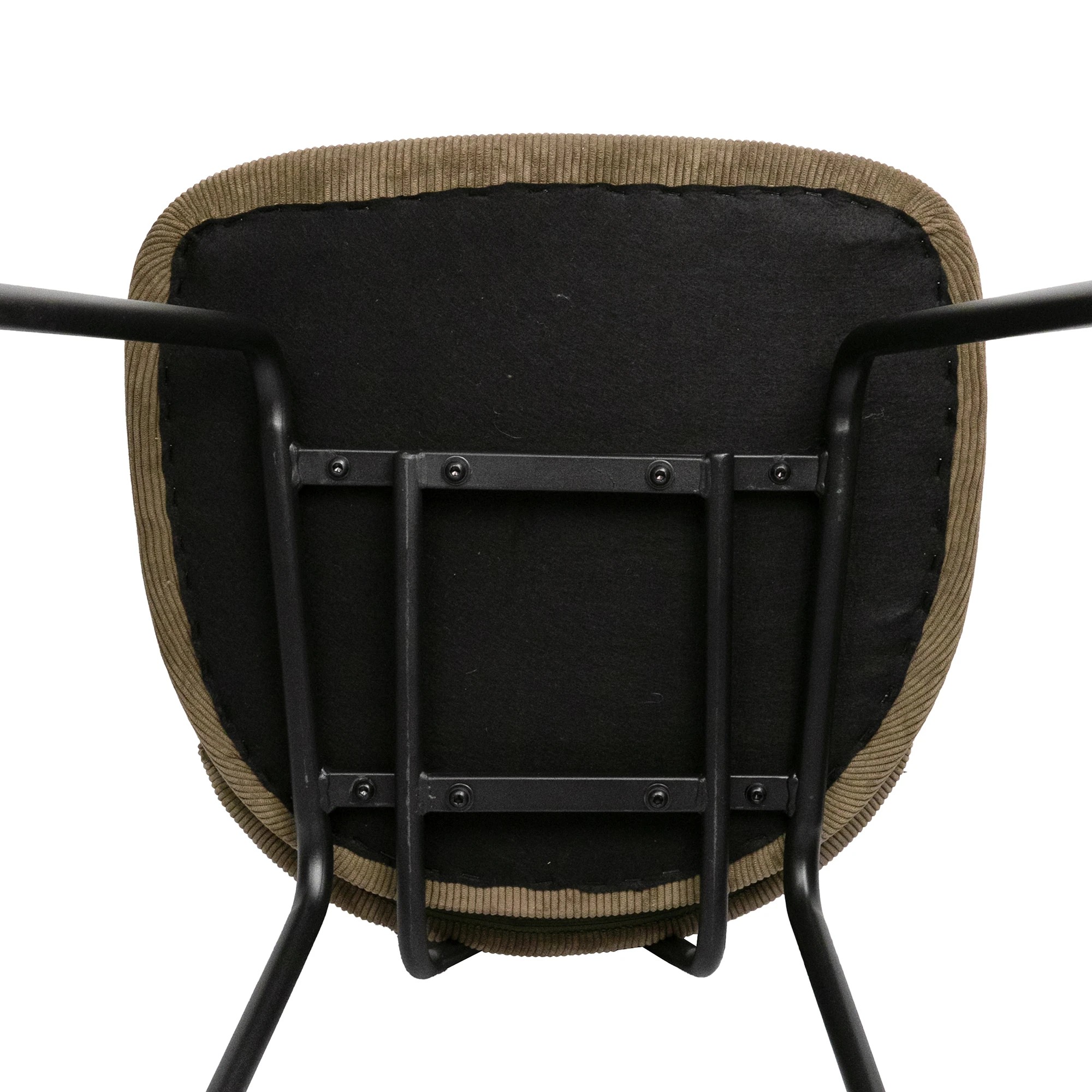 6 Levede 4x Dining Chairs Vintage Retro Soft Corduroy Kitchen Padded Seat Khaki - Khaki, 6 of 7