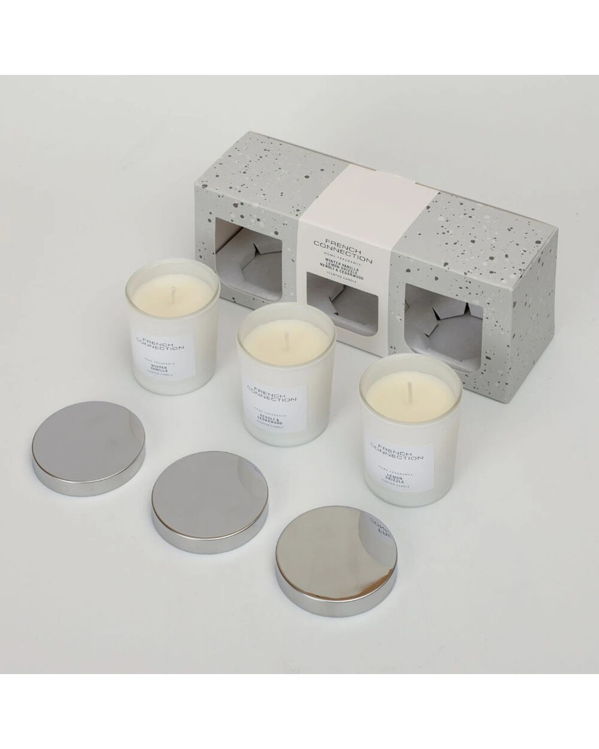 3 French Connection 3pc Collection Scented Candle Gift Set 64g - White, 3 of 3