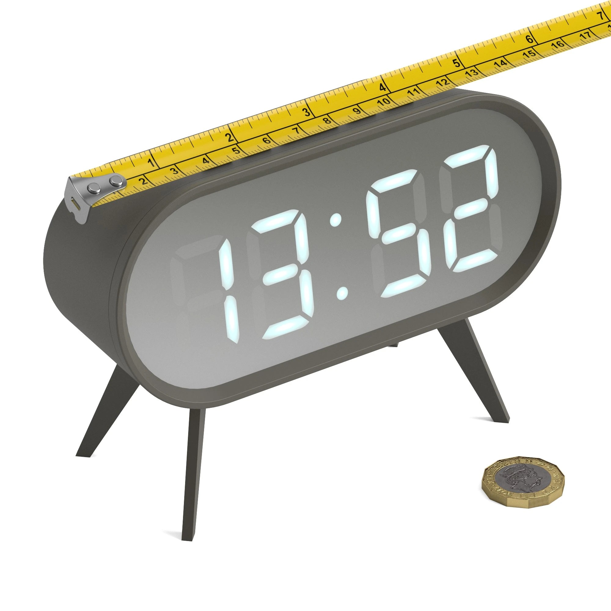 3 Newgate Space Hotel Cyborg Led Alarm Clock Grey - Grey, 3 of 9