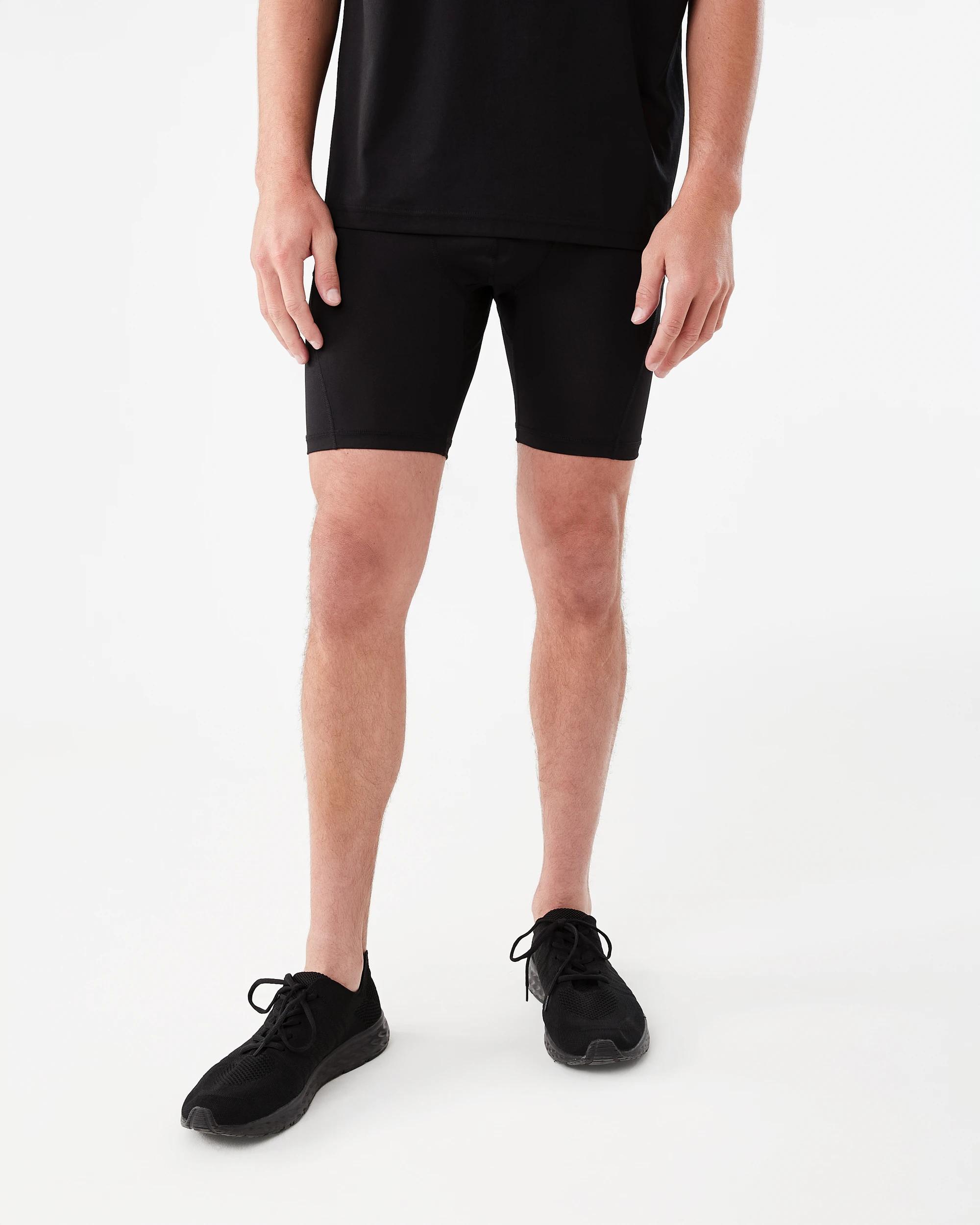 6 Active Mens Training Shorts Black, 6 of 6