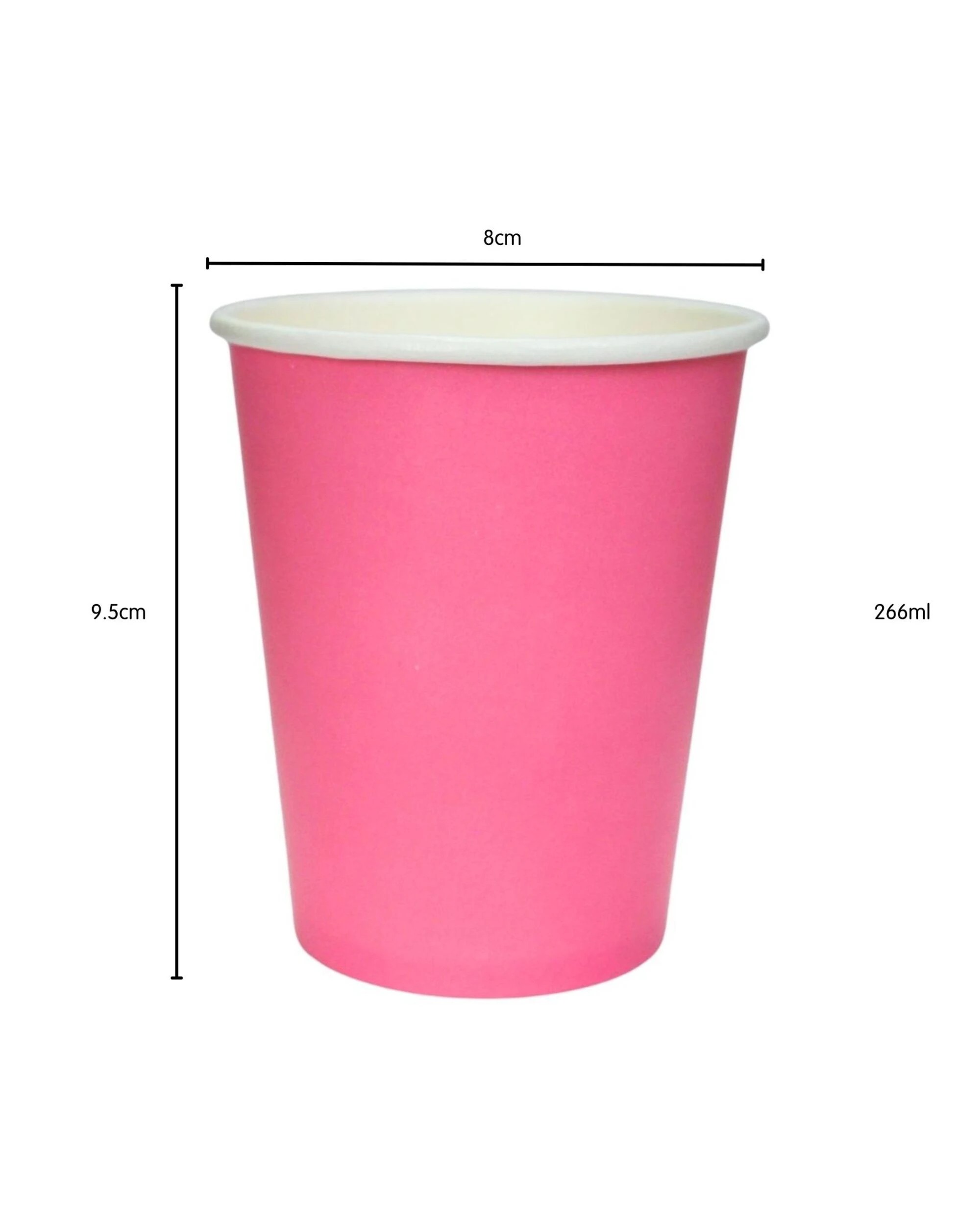 2 Party Maker Hot Paper Cups 266ml Pack of 12 - Pink, 2 of 3
