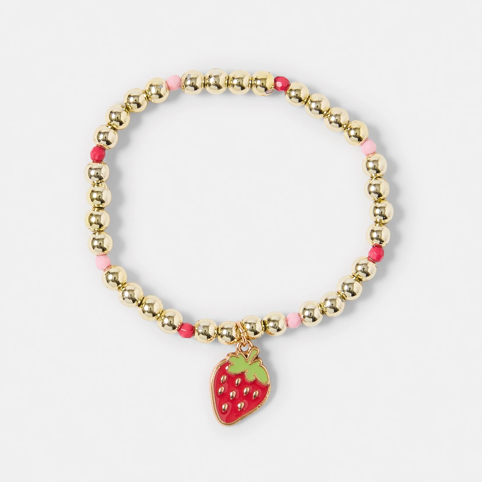 3 Fruit Necklace and Bracelet Set - Gold Tone and Red, 3 of 5