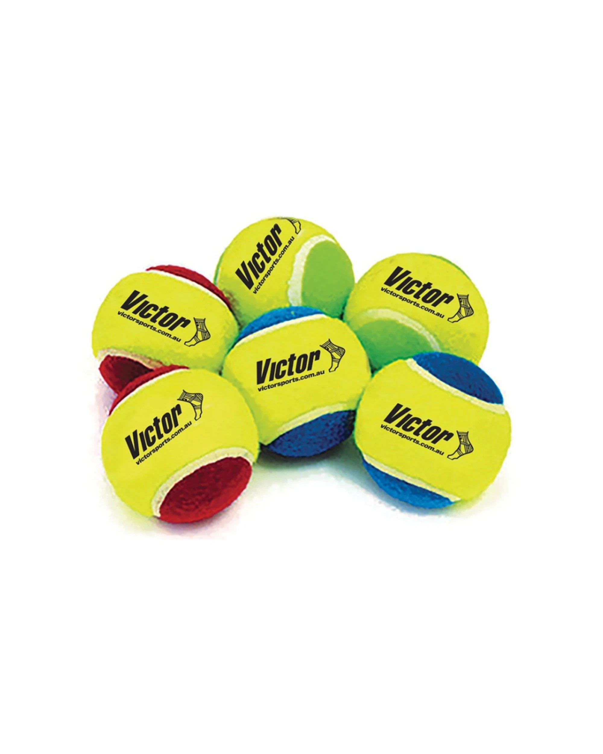 1 Victor Sports 12pc Half Court Tennis Balls Softer Reduced Pressure Set - Multi, 1 of 1