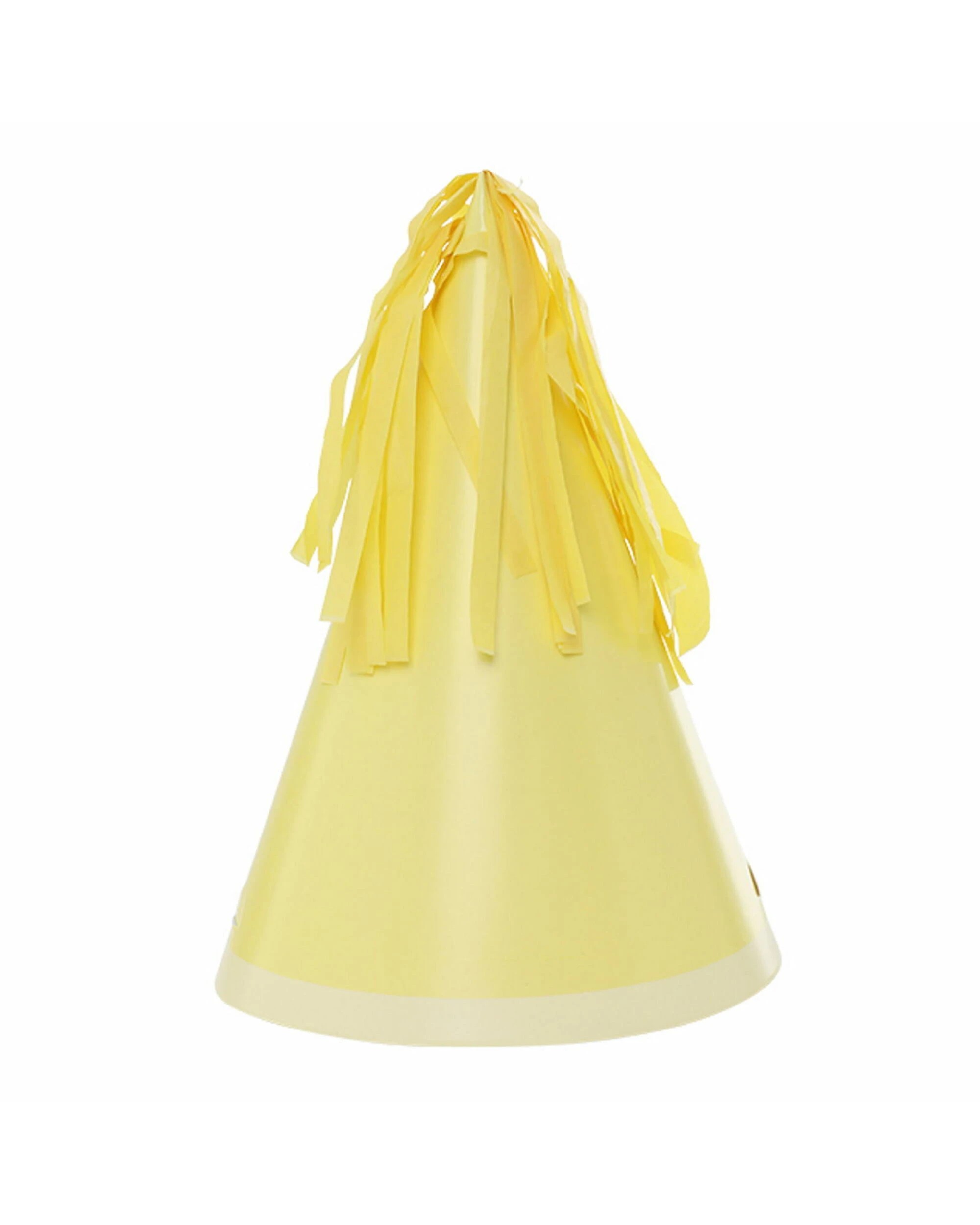 1 Five Star Pastel Tassel Topper Party Hats Pack of 10 - Yellow, 1 of 1