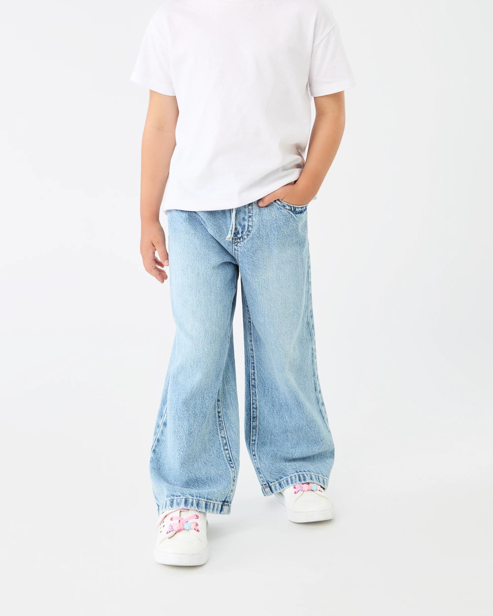 1 Wide Leg Denim Jeans Mid Denim, 1 of 5