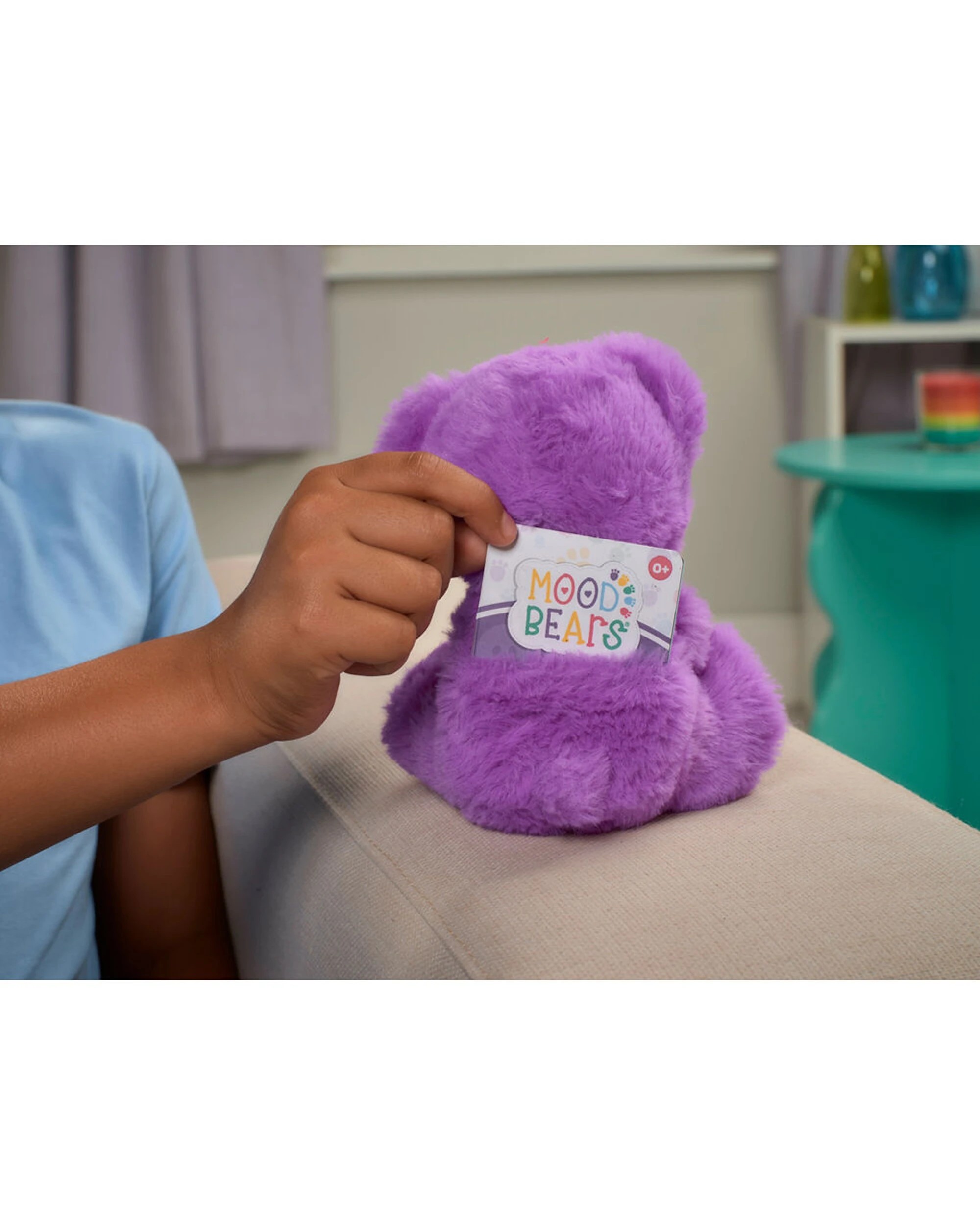 4 Mood Bears Silly Bear Mini Moods Soft Comforting Plush Toy 12x16cm - Purple, 4 of 4