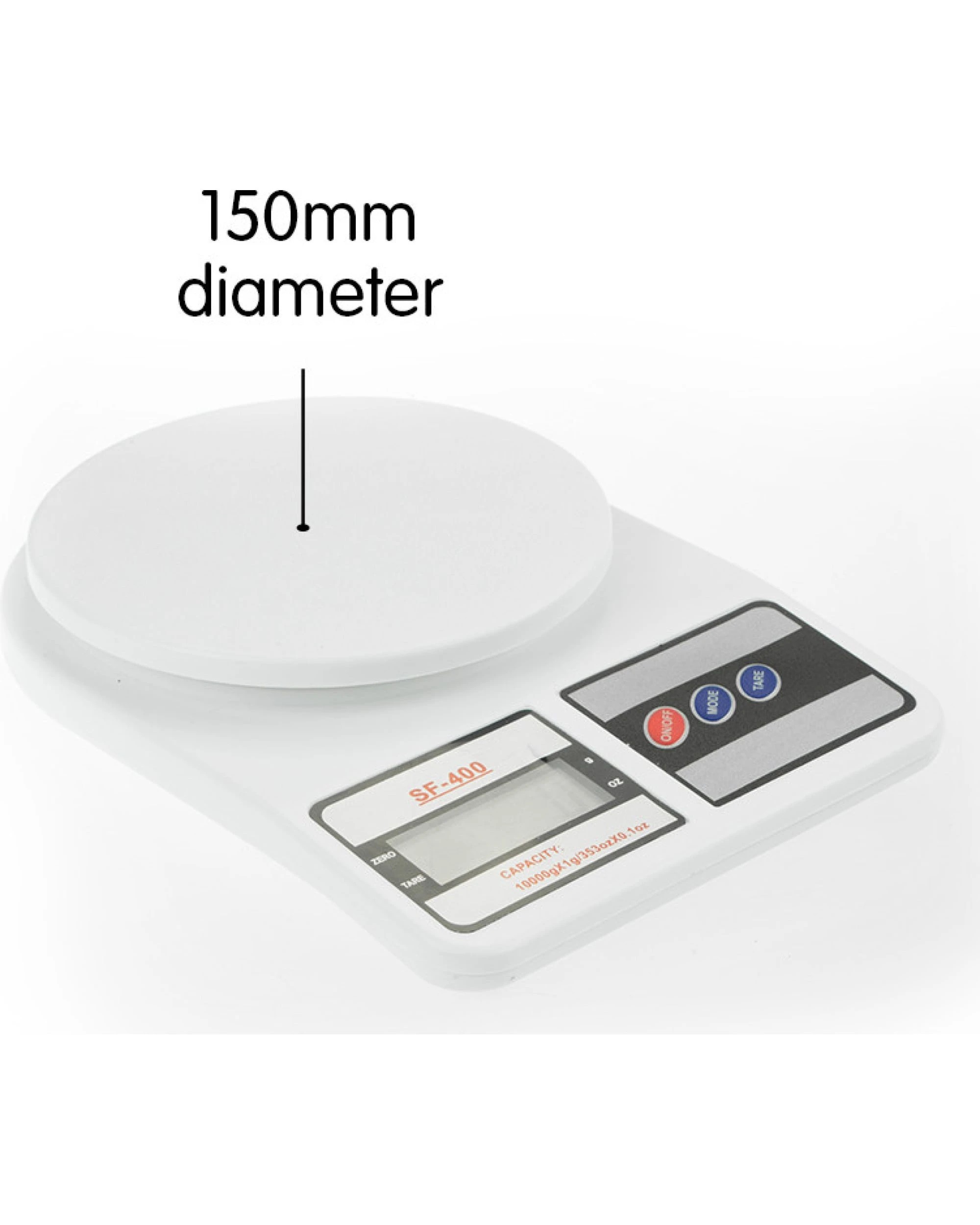 3 Klika 10kg Electronic LCD Kitchen Scale - White, 3 of 6