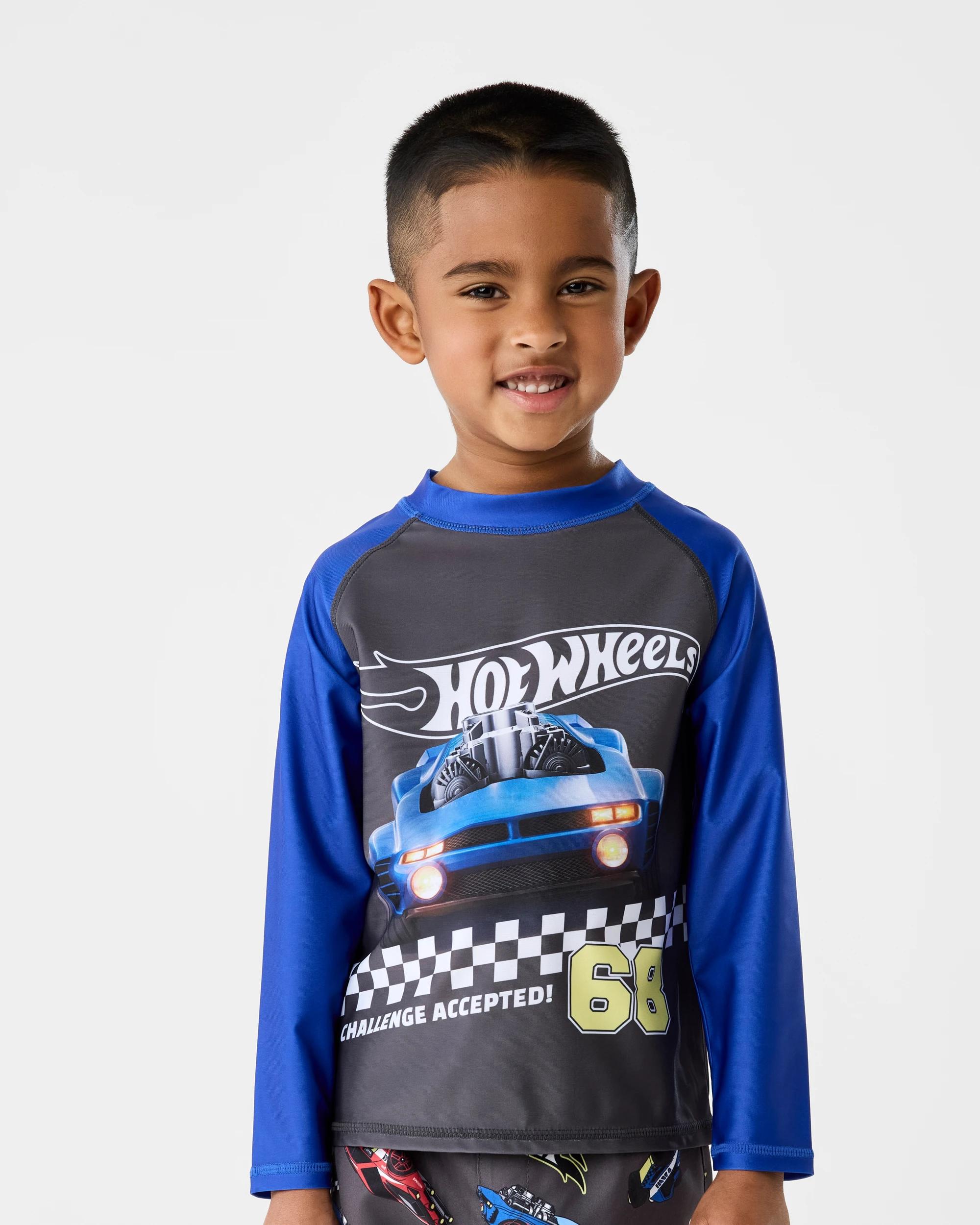 1 Hot Wheel License Short Sleeve Rash Vest Hot Wheels, 1 of 7